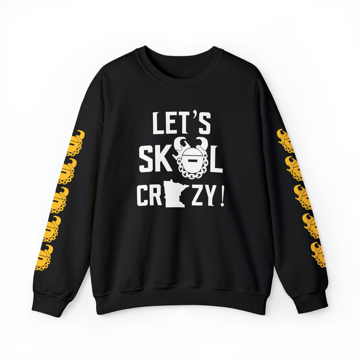 Unisex Heavy Blend™ Crewneck - Let's go Crazy! + Game Day Helmet (Sleeves)