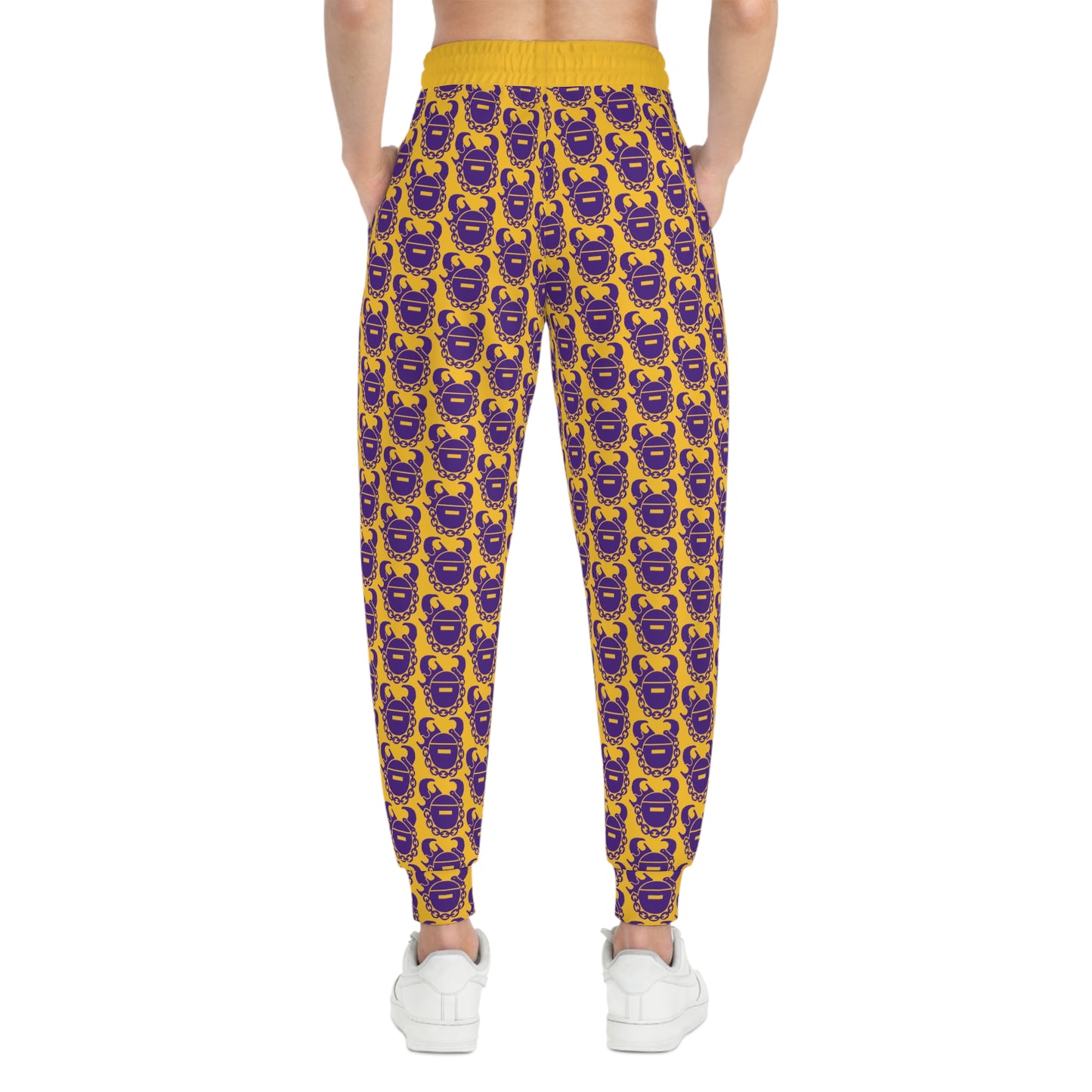 Unisex Athletic Joggers - Gold/Purple Helmets