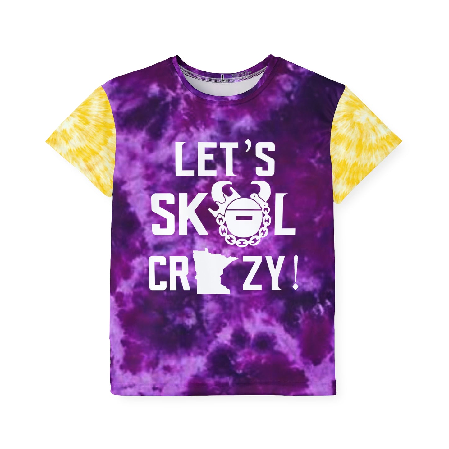 Kids Sports Jersey (Purple/Gold Tie-Dye) - Let's go Crazy!
