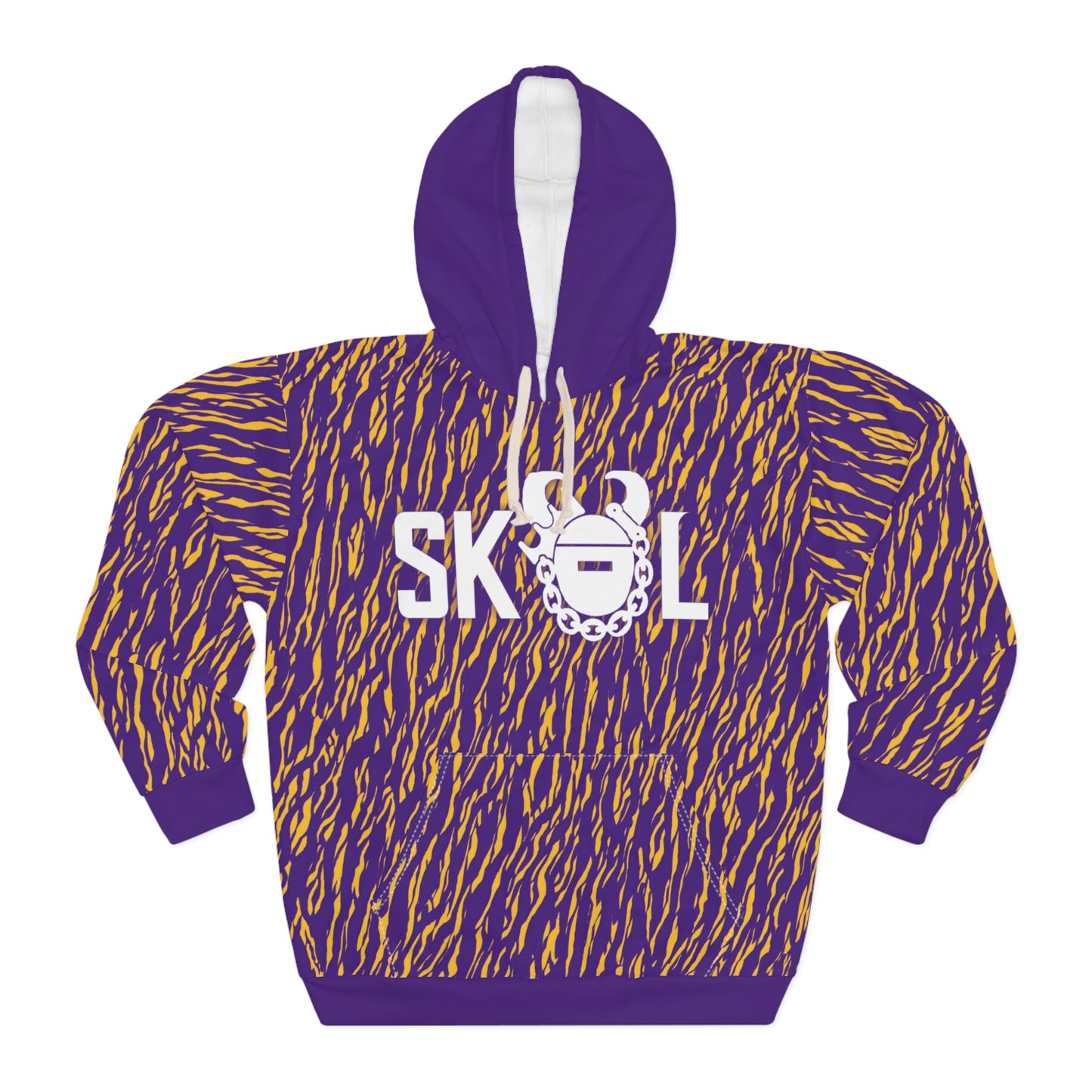 Unisex Pullover Hoodie - Zebra Print, Purple - The Original