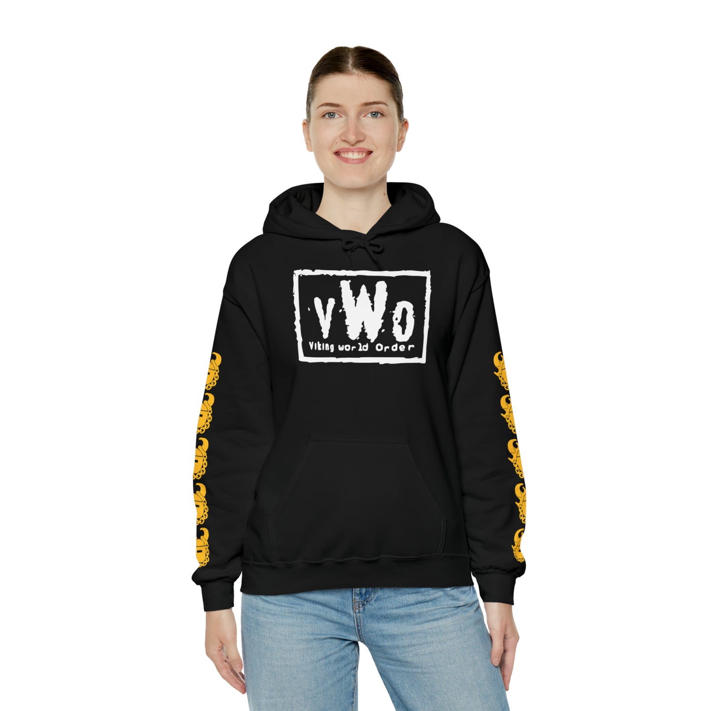 Unisex Heavy Blend™ Hooded Sweatshirt - VWO (Framed) + Game Day Helmet (Sleeves)