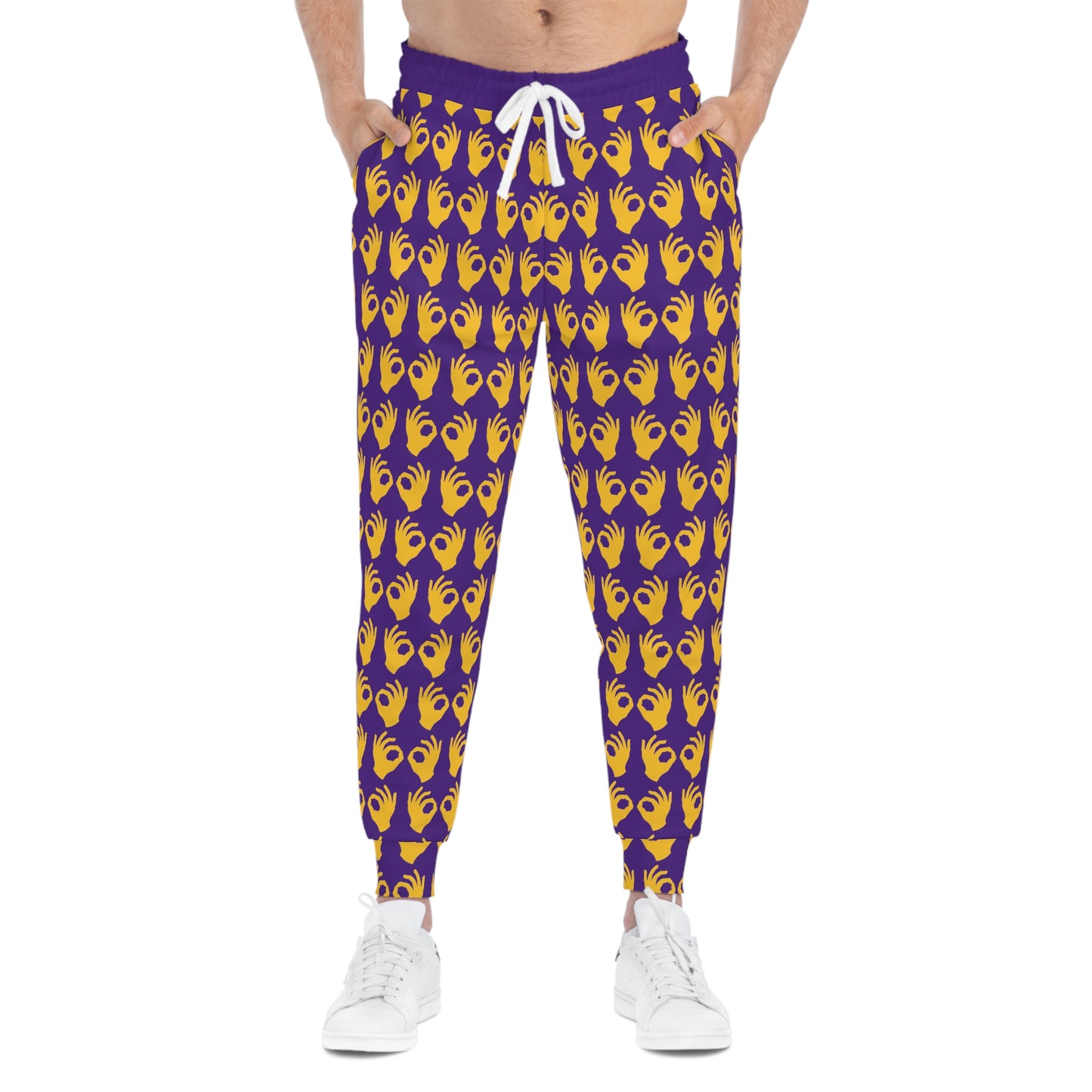 Unisex Athletic Joggers - Purple/Gold - Griddy