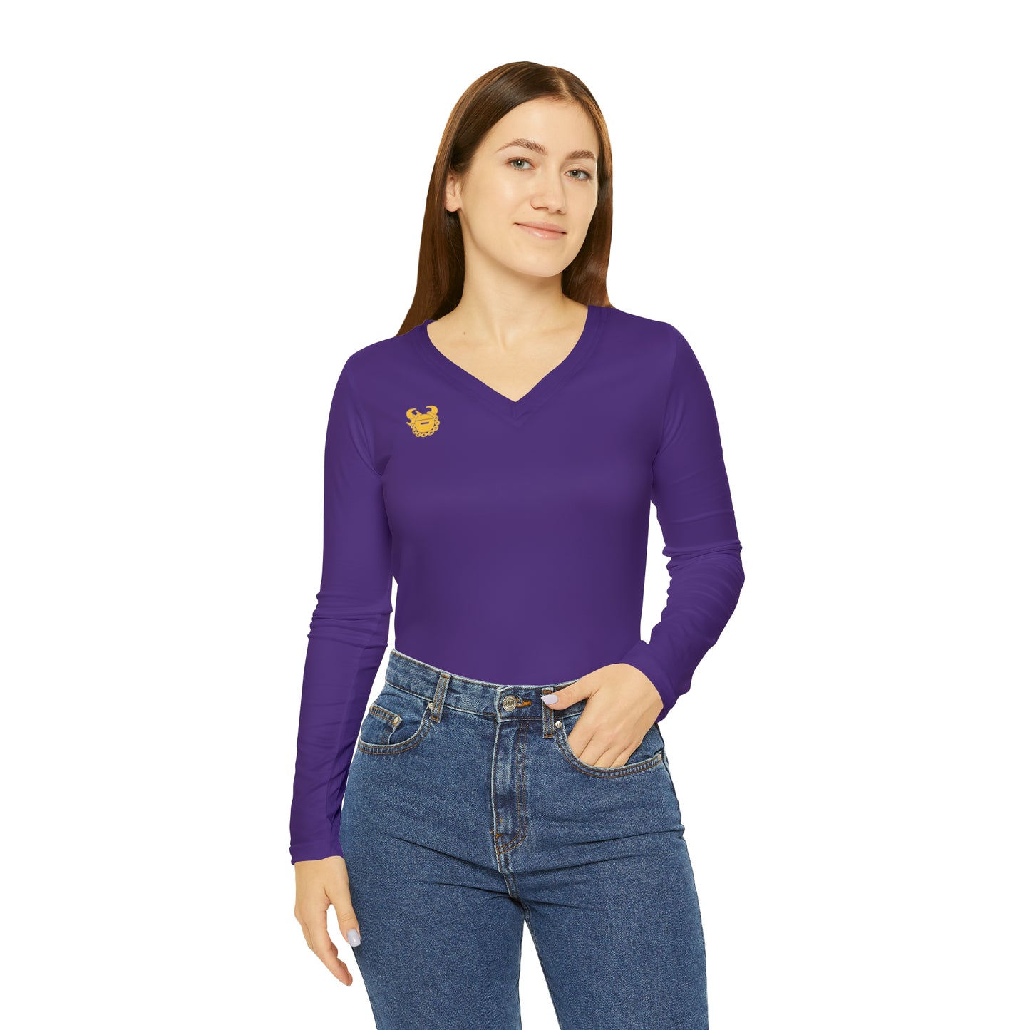 Women's Long Sleeve V-neck Shirt - SUPER FANtastic