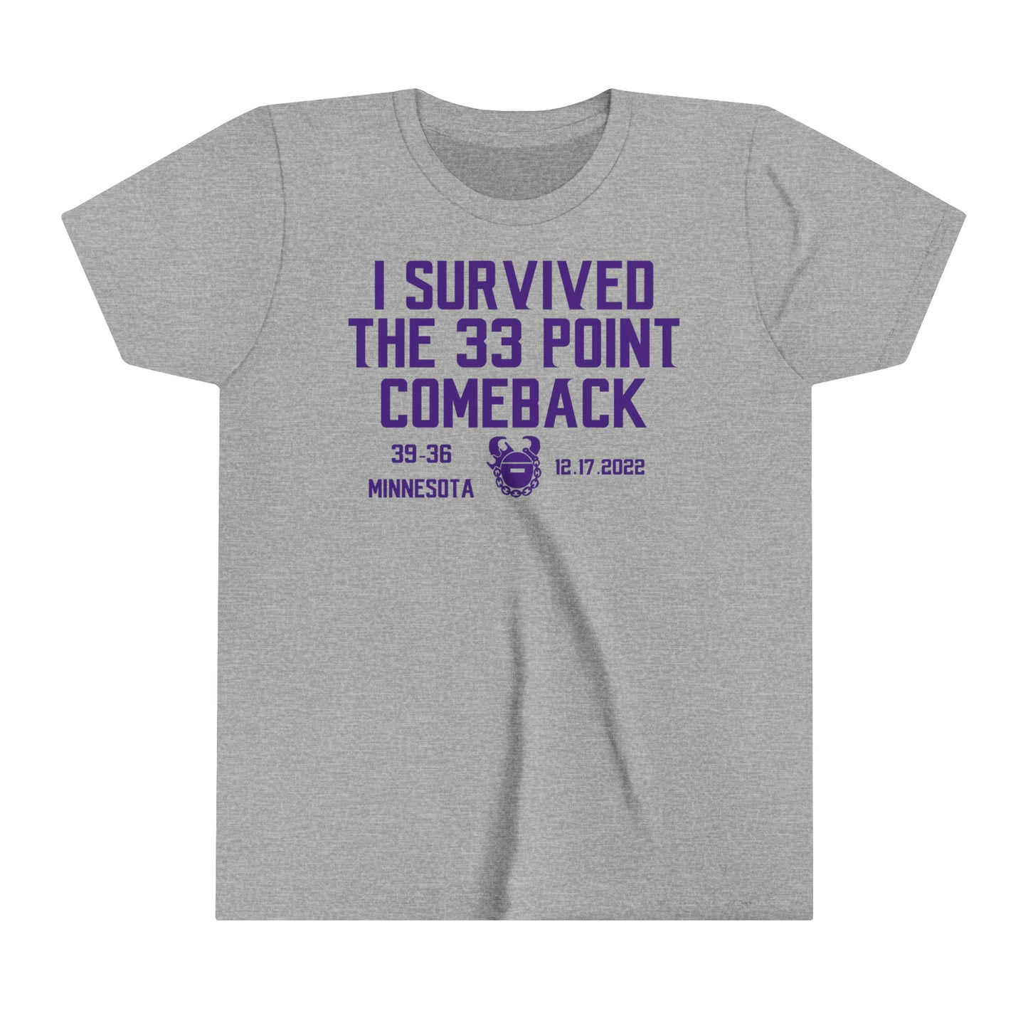 Youth T-Shirt - Survived the 33 Point Comeback
