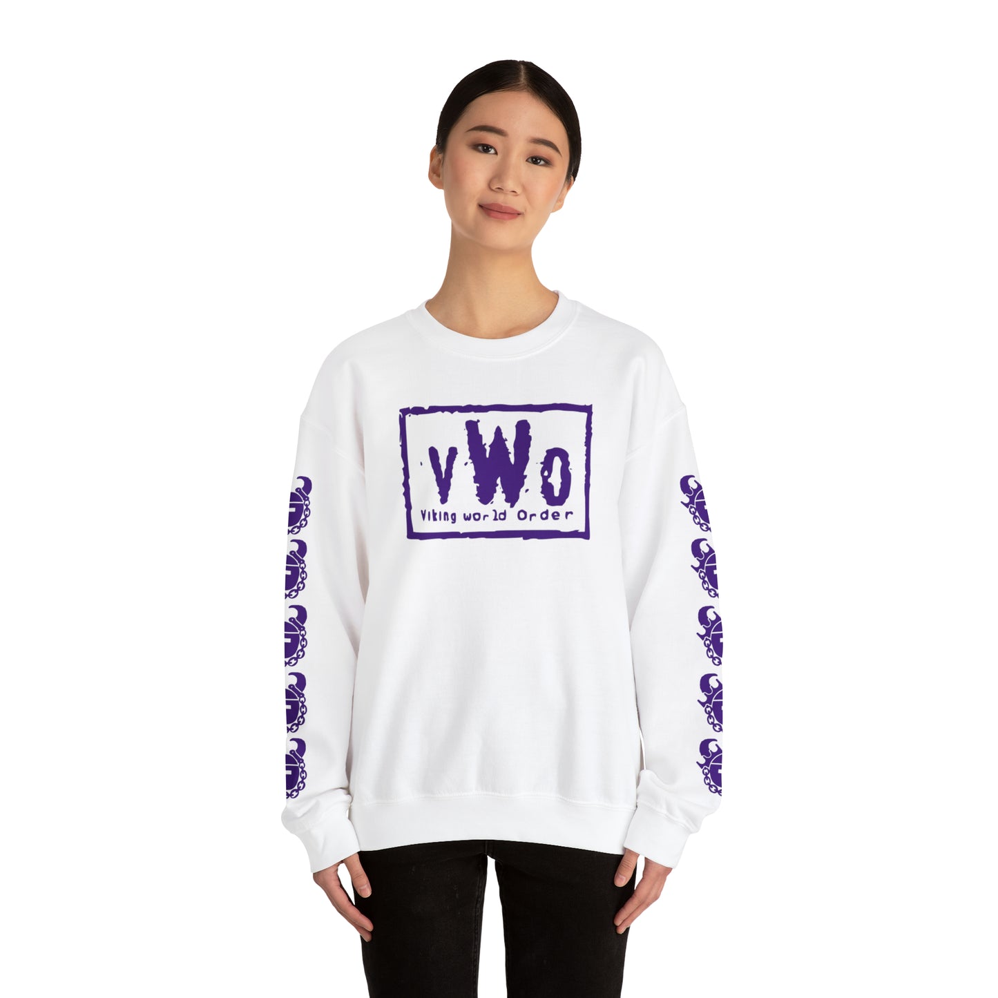 Unisex Heavy Blend™ Crewneck - VWO (Framed) + Game Day Helmet (Sleeves)