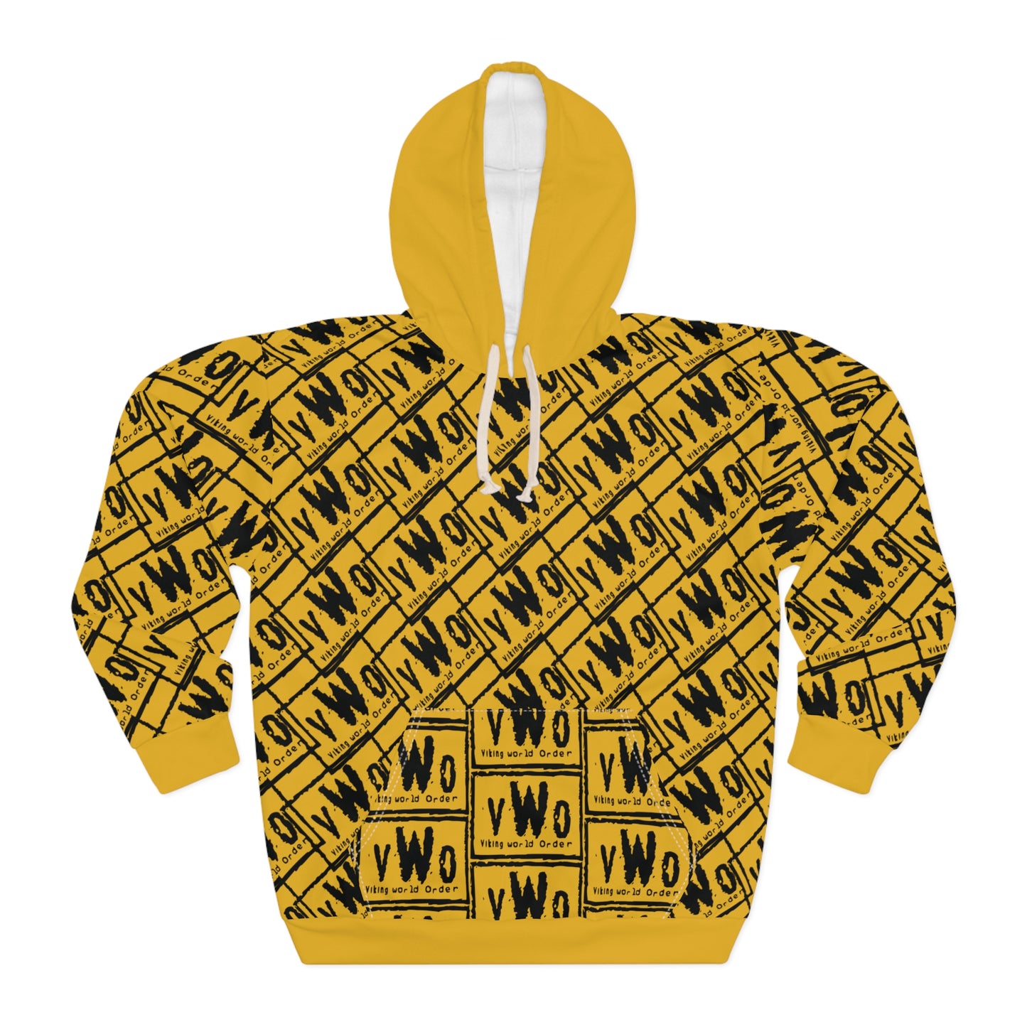 Unisex Pullover Hoodie - Gold/Black - VWO (Framed)