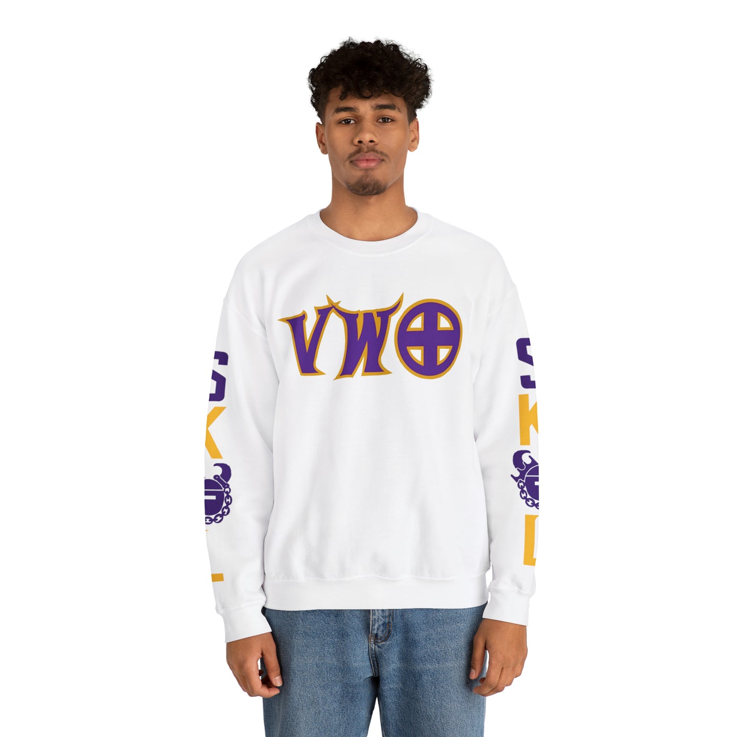 Unisex Heavy Blend™ Crewneck - V-W-O + The Original (Sleeves)