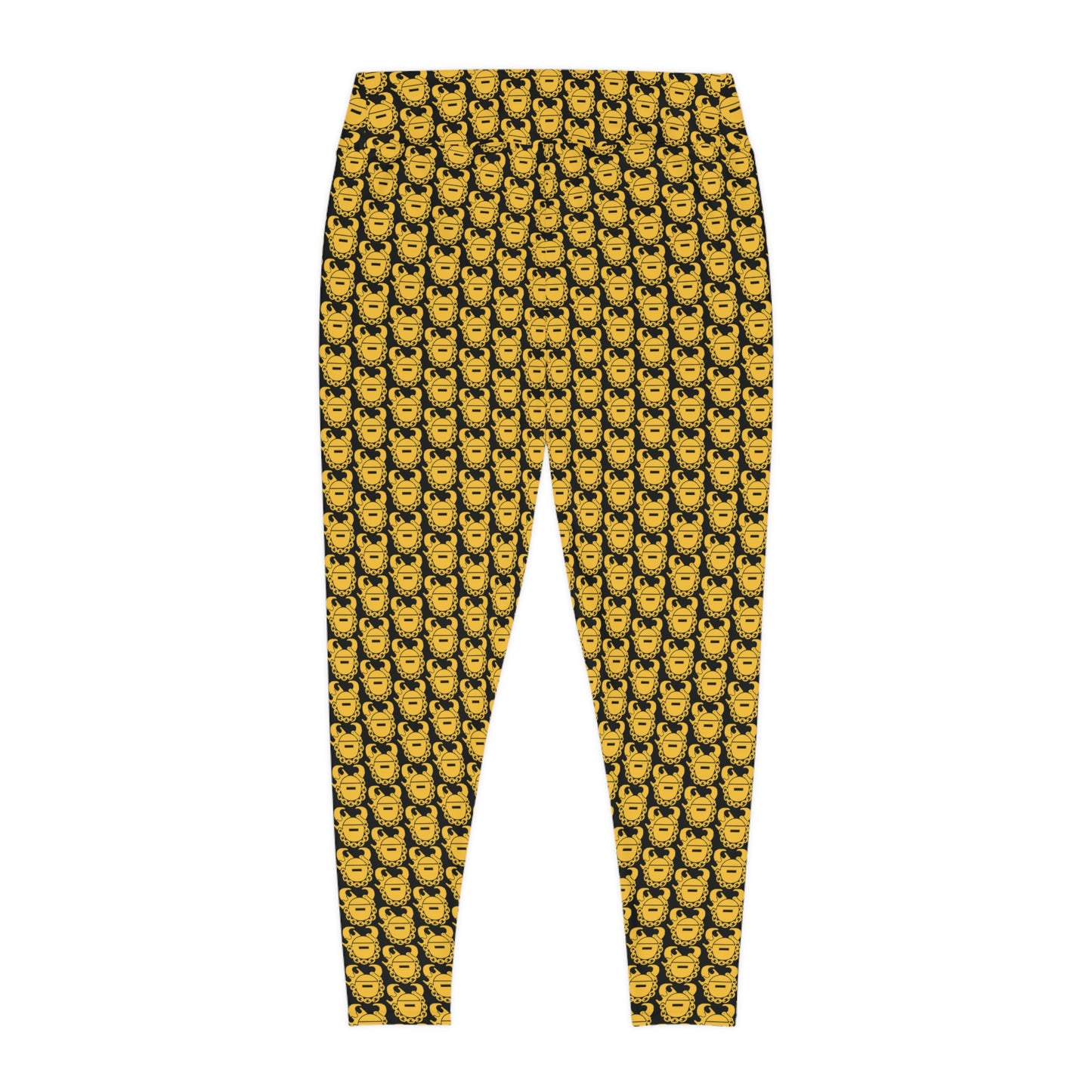 Plus Size Leggings - Black/Gold Helmets