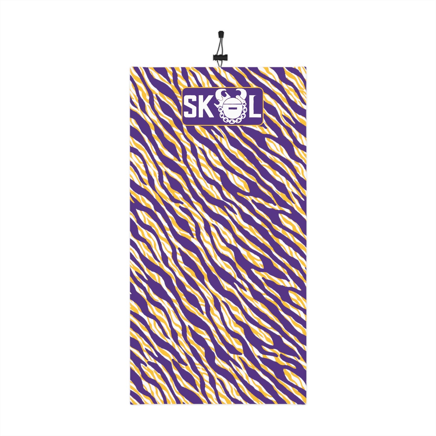 Winter Neck Gaiter With Drawstring - Zebra Print