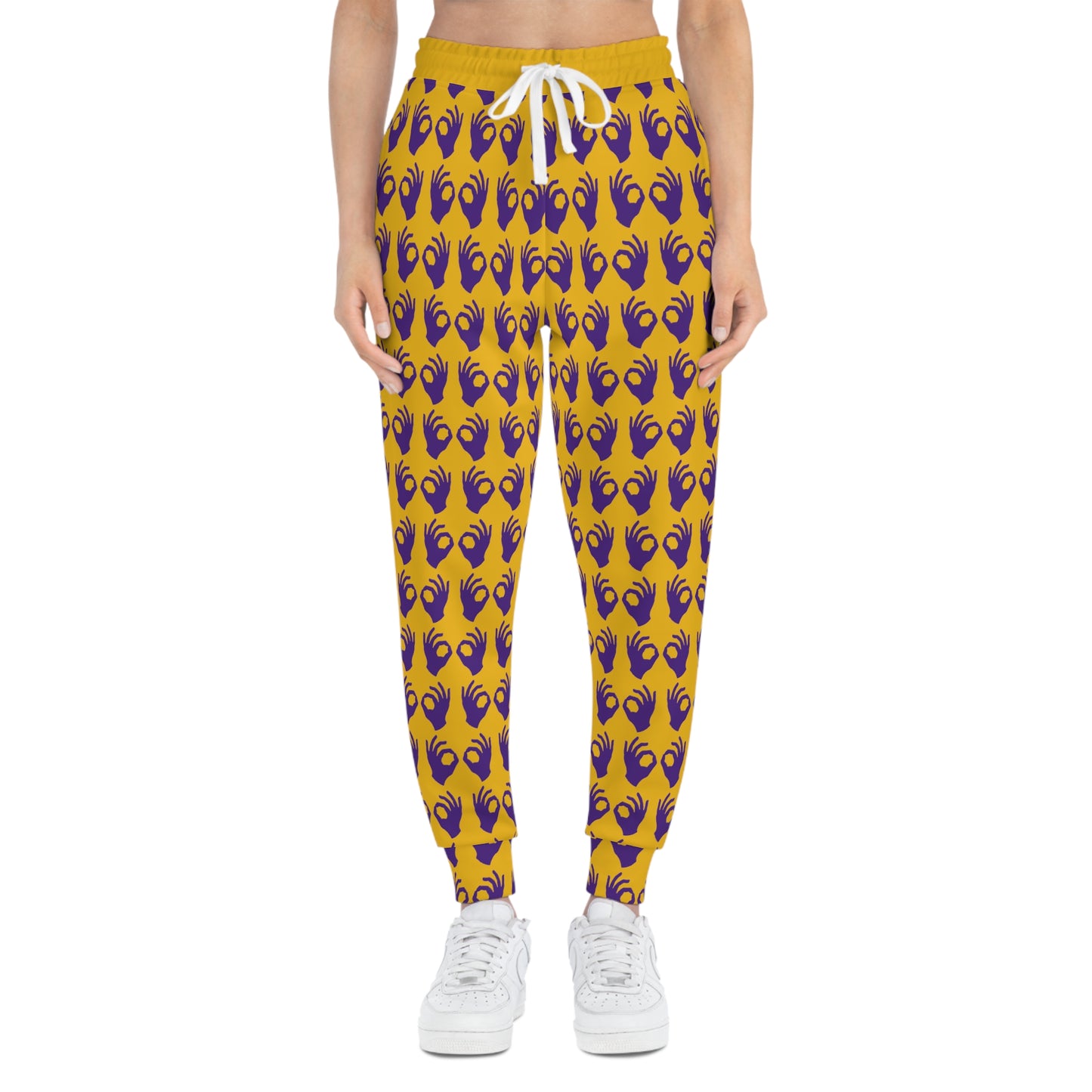 Unisex Athletic Joggers - Gold/Purple - Griddy