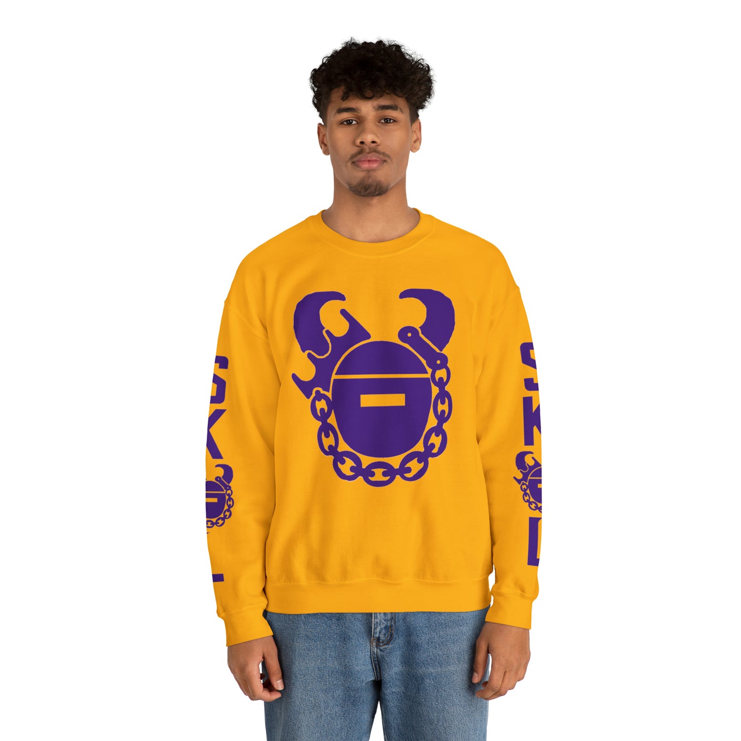 Unisex Heavy Blend™ Crewneck - Game Day Helmet + The Original (Sleeves)