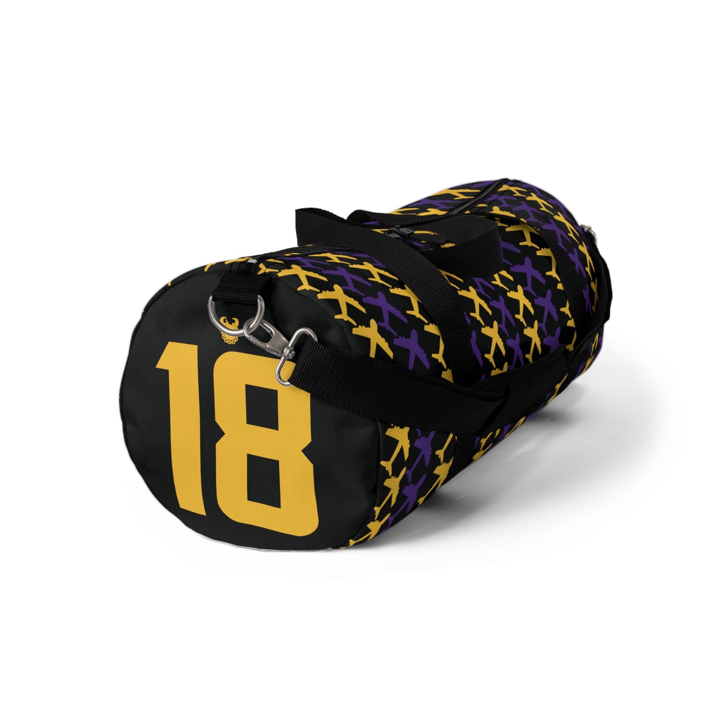 Duffel Bag - Jet Planes, Black - Jersey #18
