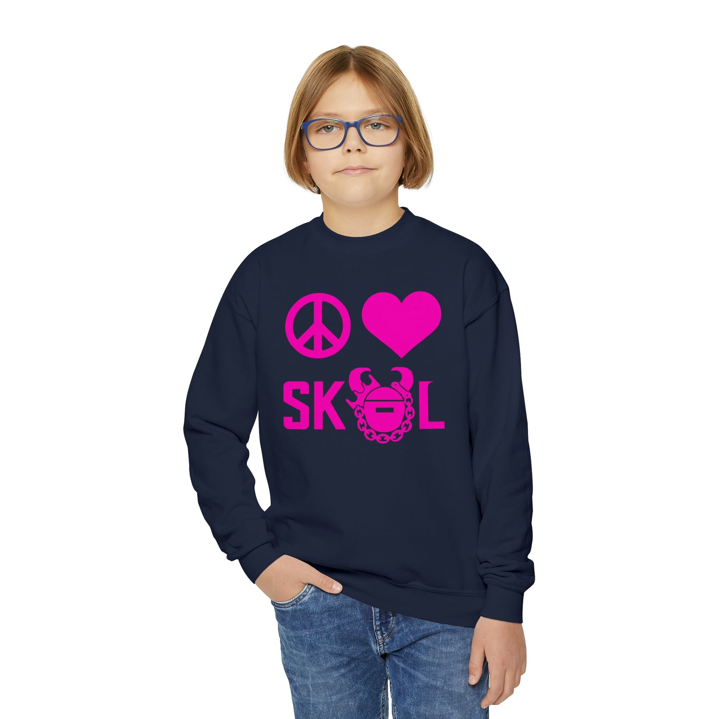 Youth Crewneck - Peace & Love