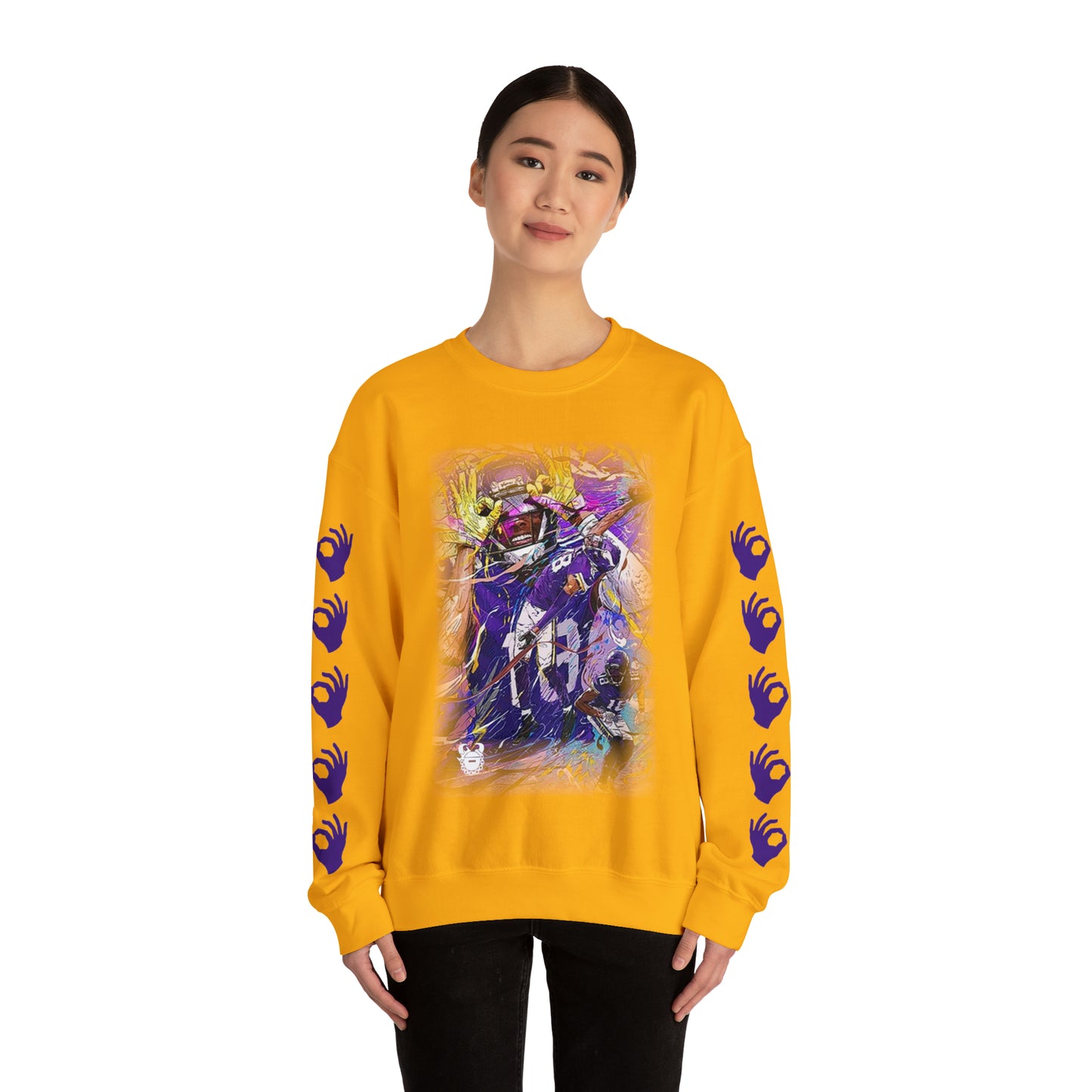 Unisex Heavy Blend™ Crewneck - Griddy Dance + Hands (Sleeves)