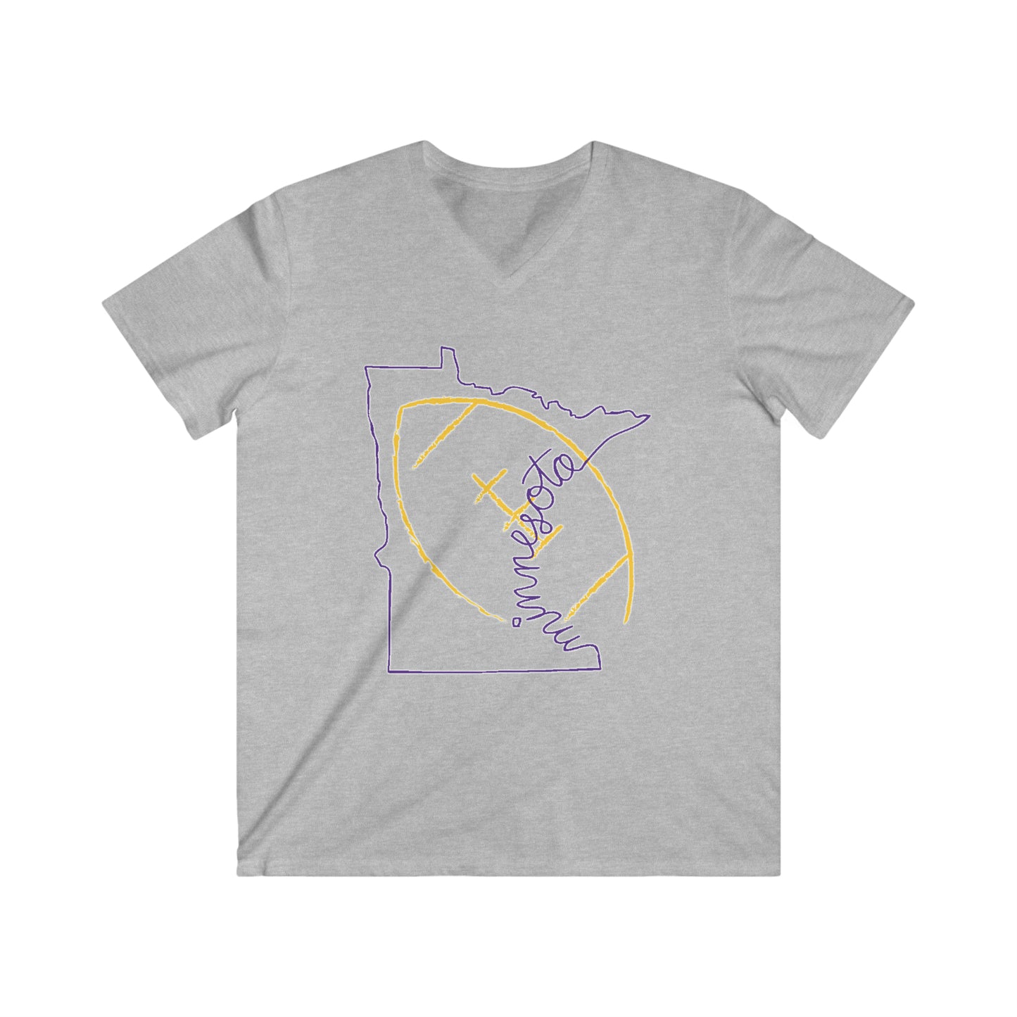 Men's Fitted V-Neck Short Sleeve - MN State Football