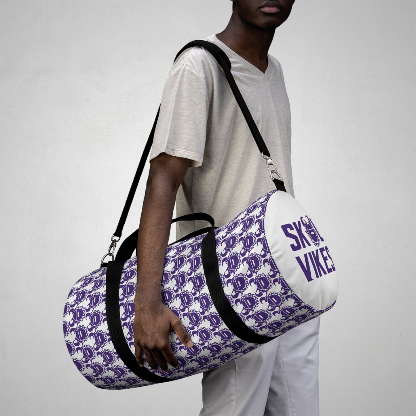 Duffel Bag - White/Purple Helmets - Vikes