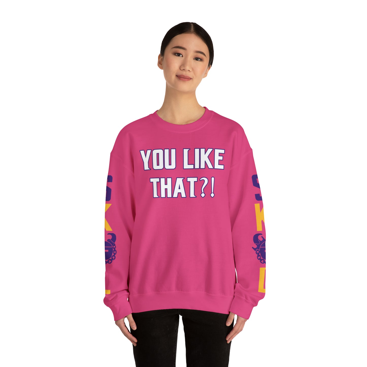 Unisex Heavy Blend™ Crewneck - YOU LIKE THAT?! + The Original (Sleeves)