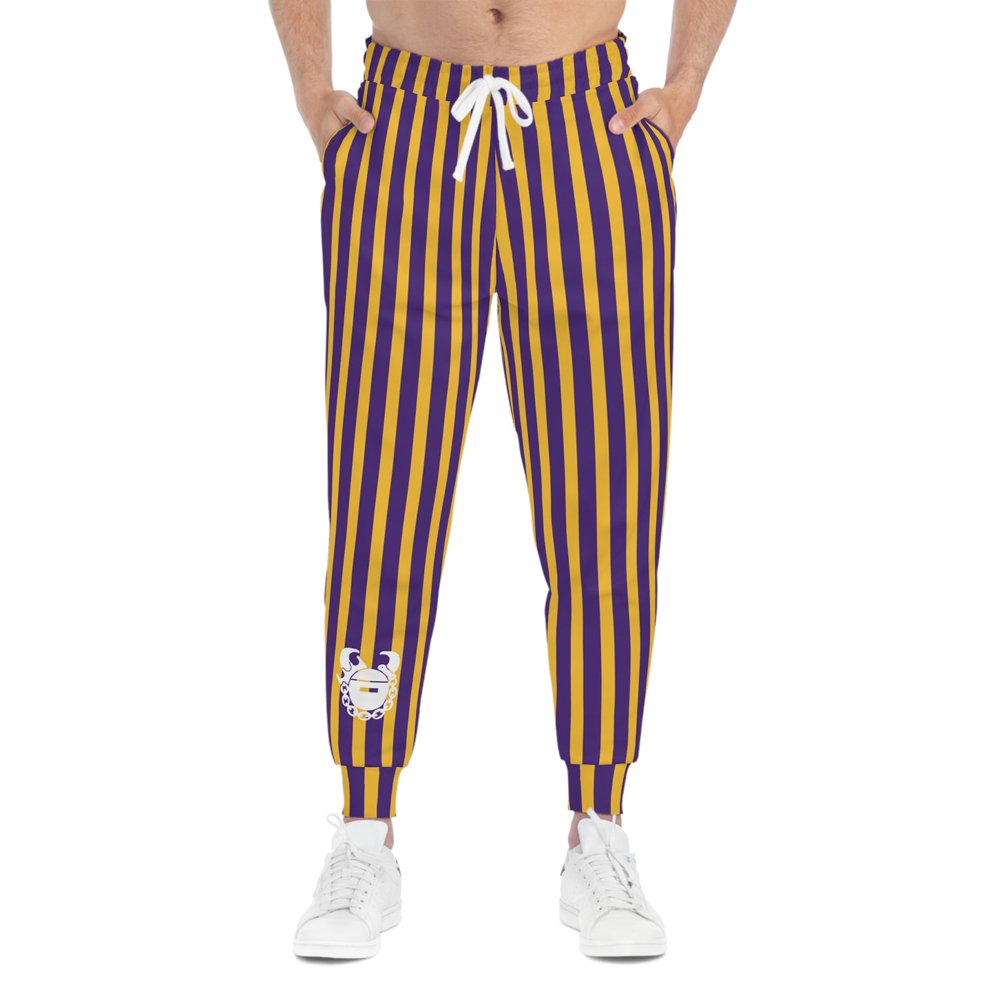 Unisex Athletic Joggers - Stripes