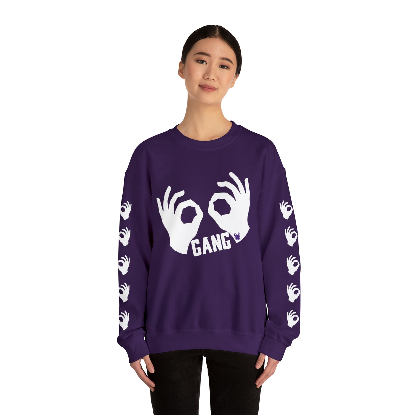 Unisex Heavy Blend™ Crewneck - Griddy Gang + Hands (Sleeves)