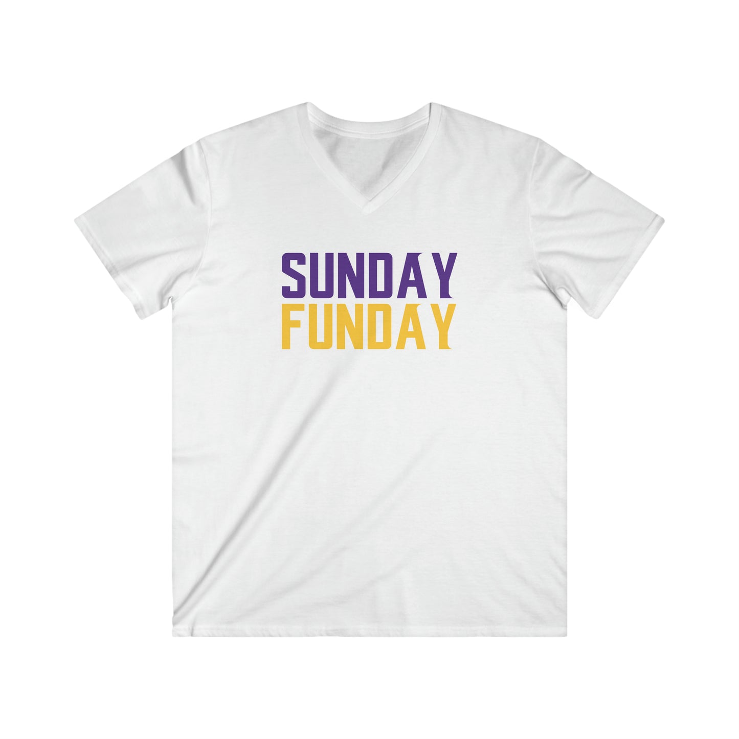 Men's Fitted V-Neck Short Sleeve - SUNDAY FUNDAY