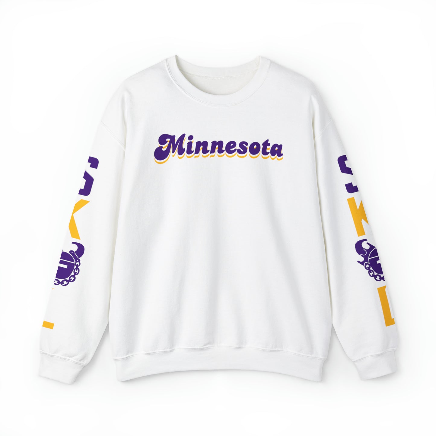 Unisex Heavy Blend™ Crewneck - Minnesota (Retro) + The Original (Sleeves)