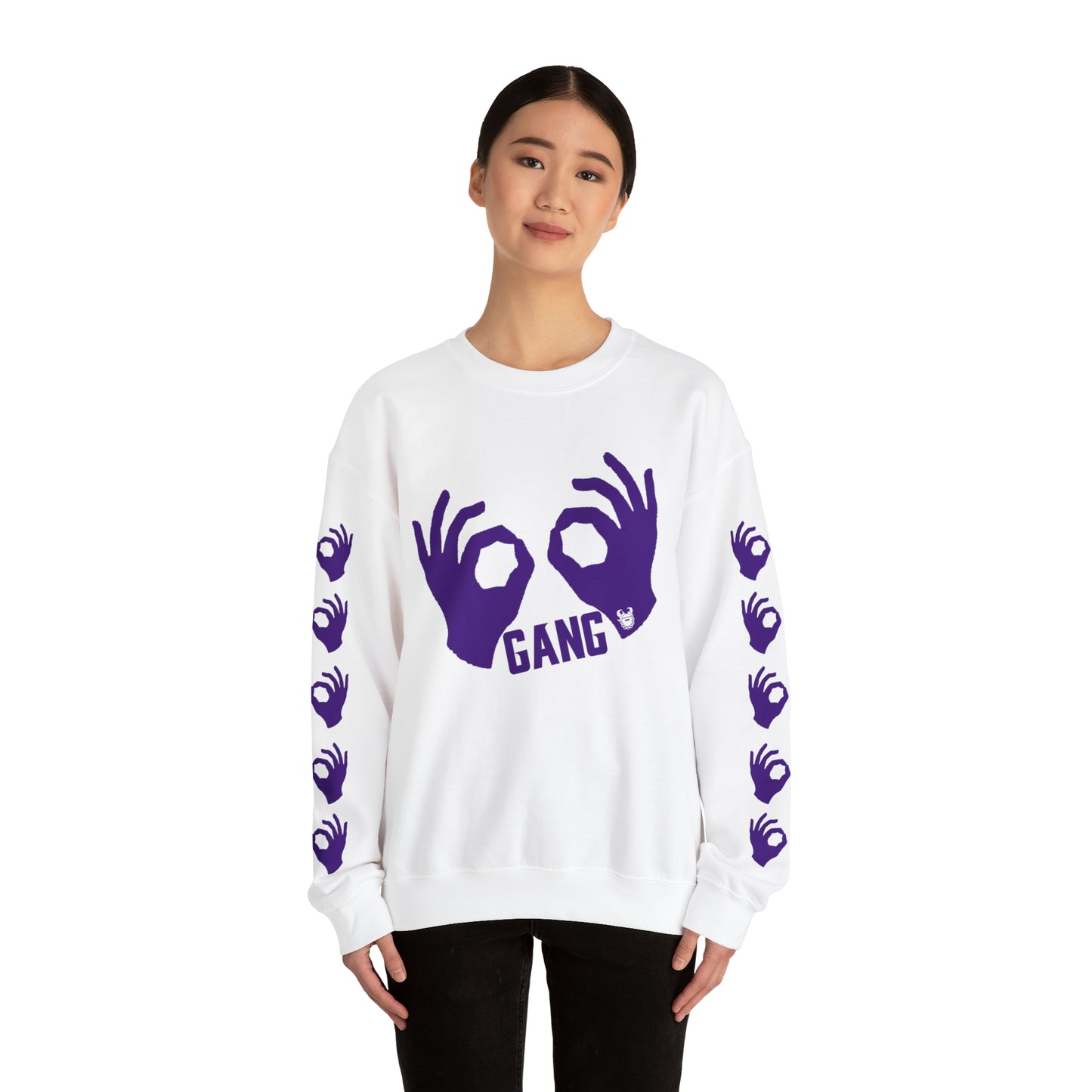 Unisex Heavy Blend™ Crewneck - Griddy Gang + Hands (Sleeves)
