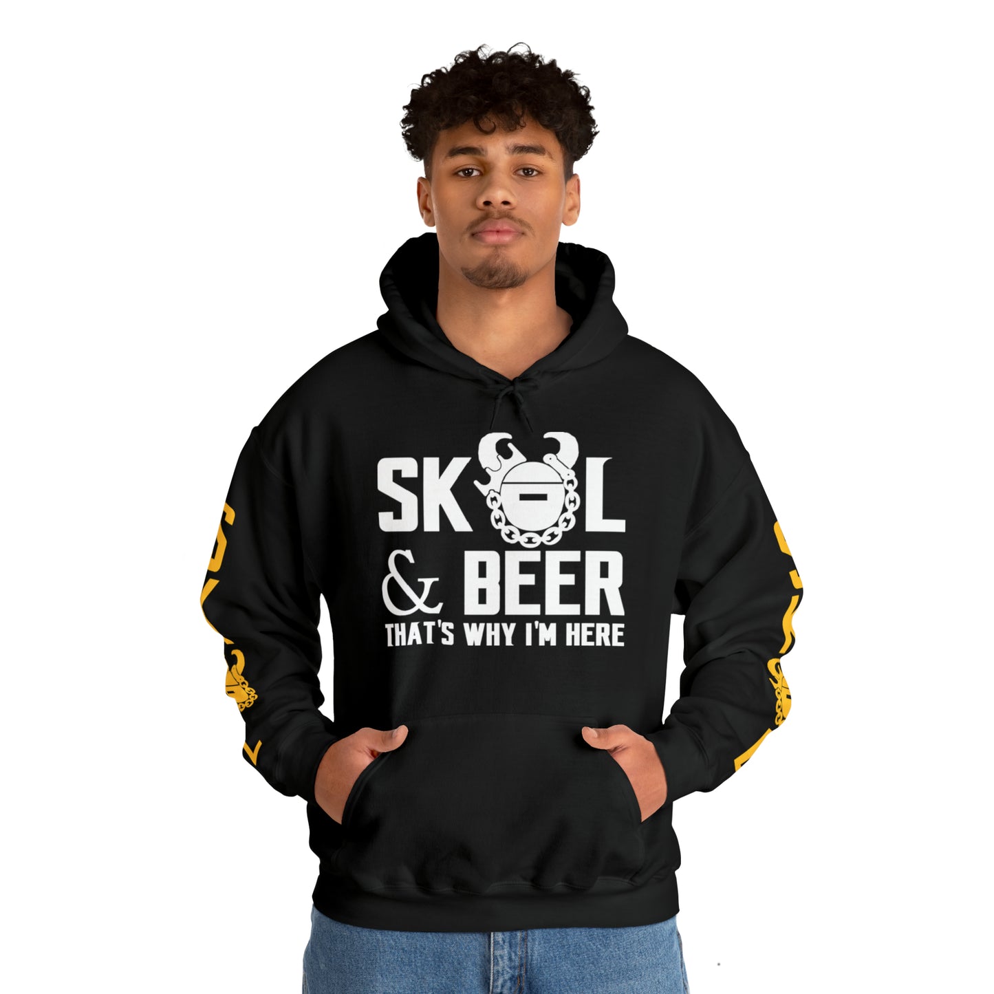 Unisex Heavy Blend™ Hooded Sweatshirt - & BEER + Original (Sleeves)