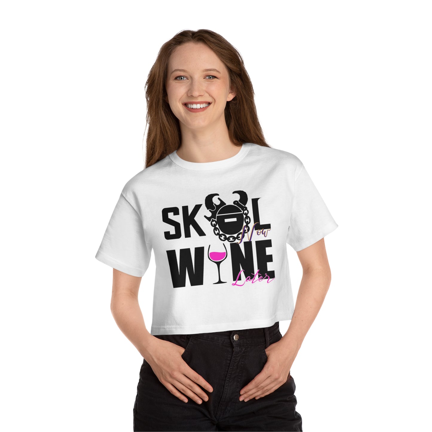 Women's Champion Heritage Cropped Top - WINE later