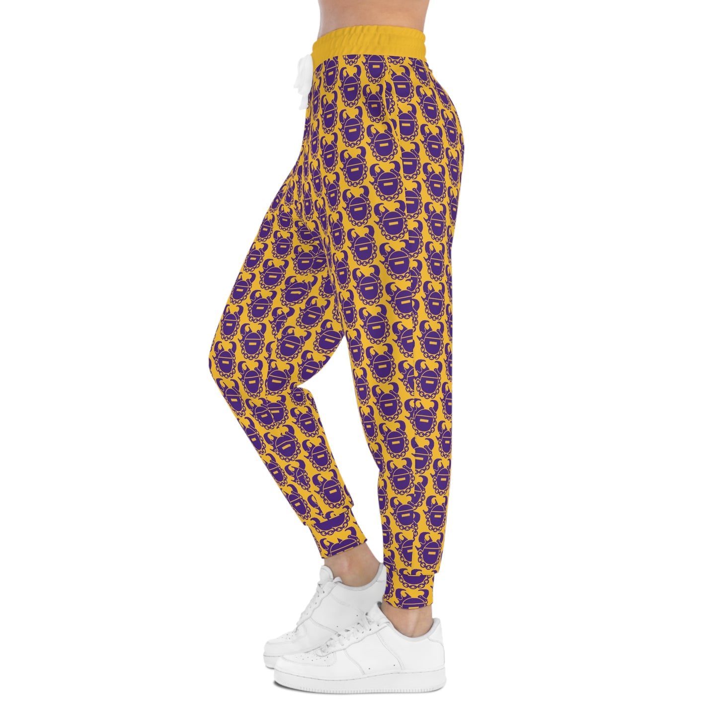 Unisex Athletic Joggers - Gold/Purple Helmets
