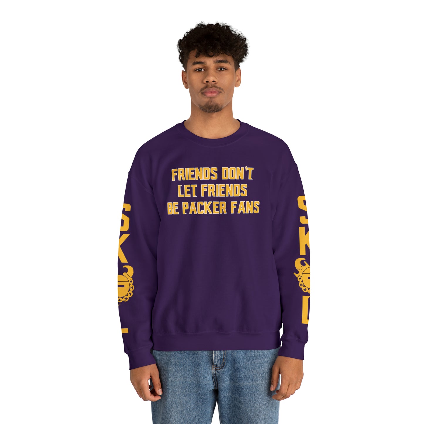 Unisex Heavy Blend™ Crewneck - Friends Don't Let Friends + The Original (Sleeves)