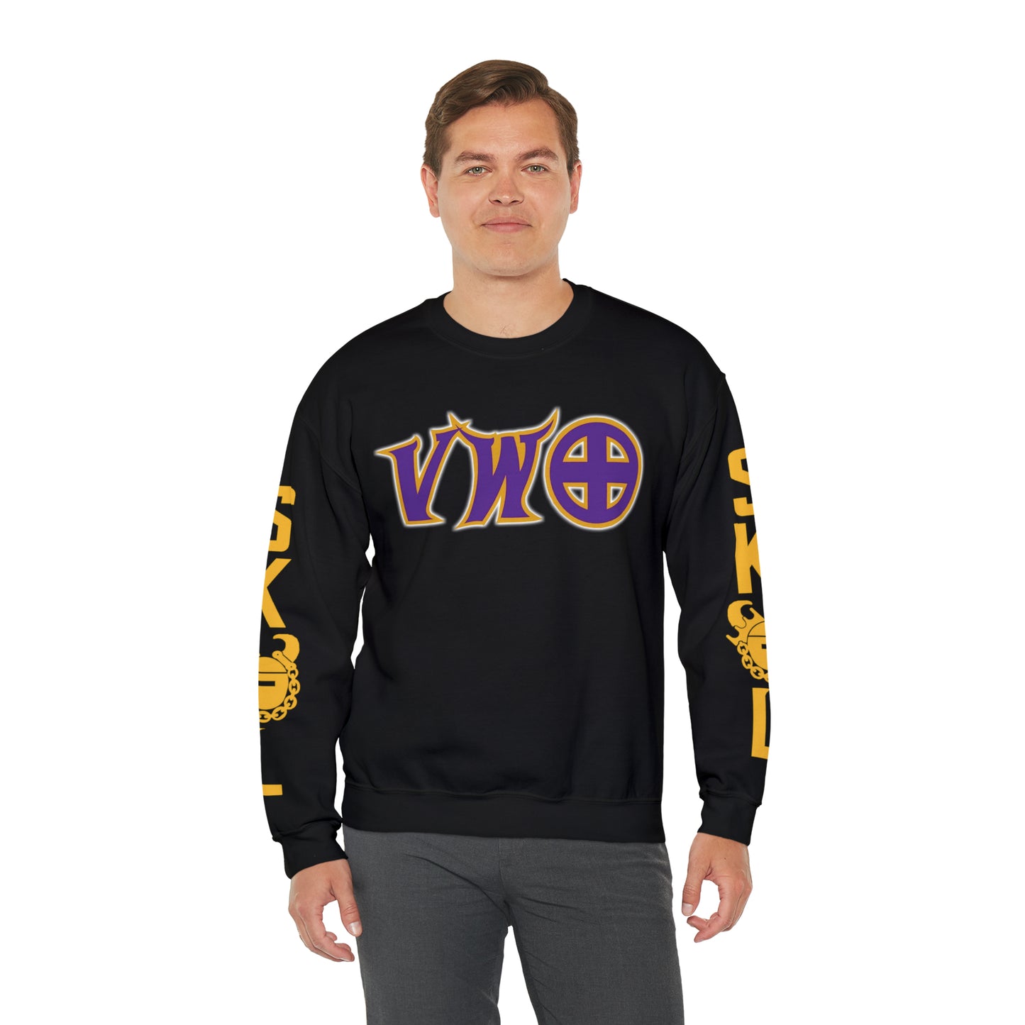 Unisex Heavy Blend™ Crewneck - V-W-O + The Original (Sleeves)