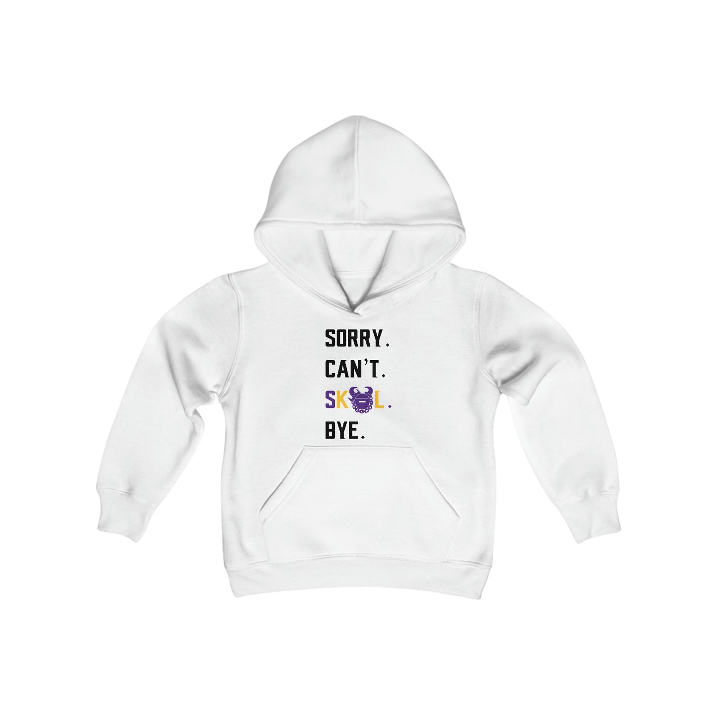 Youth Heavy Blend Hoodie - Sorry. Can't. Bye.