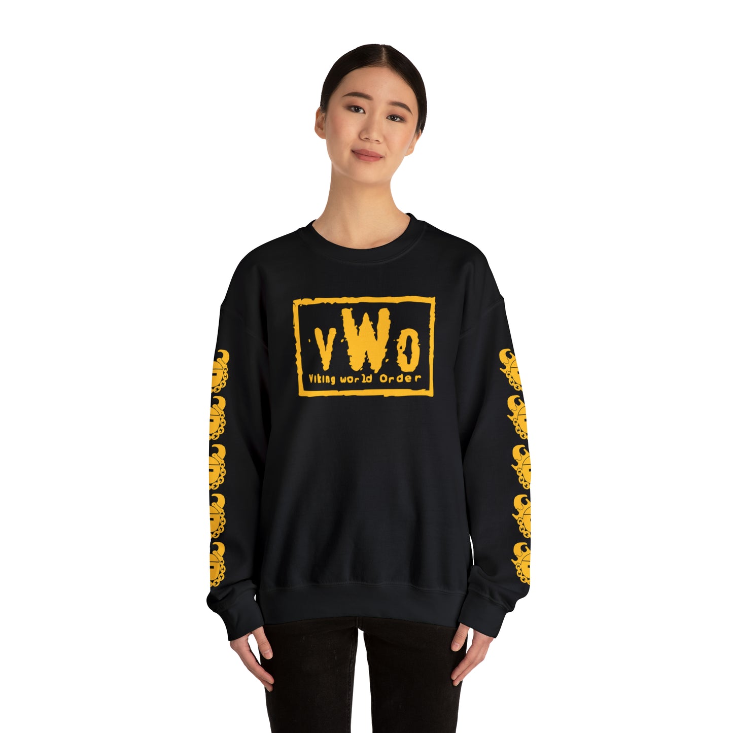 Unisex Heavy Blend™ Crewneck - VWO (Framed) + Game Day Helmet (Sleeves)