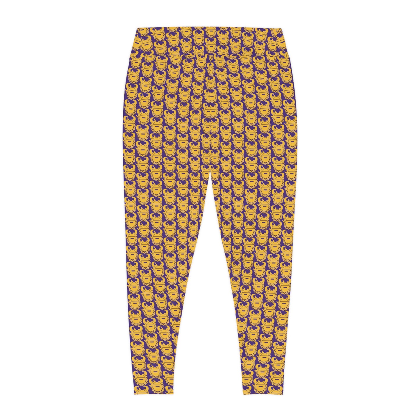 Plus Size Leggings - Purple/Gold Helmets