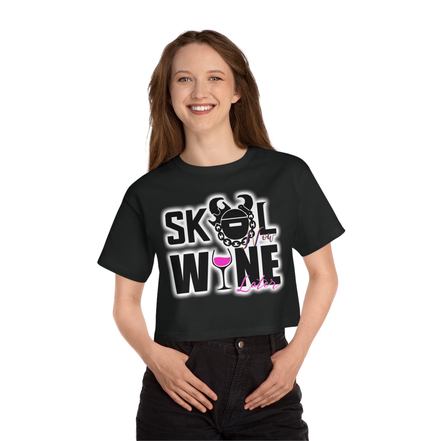 Women's Champion Heritage Cropped Top - WINE later