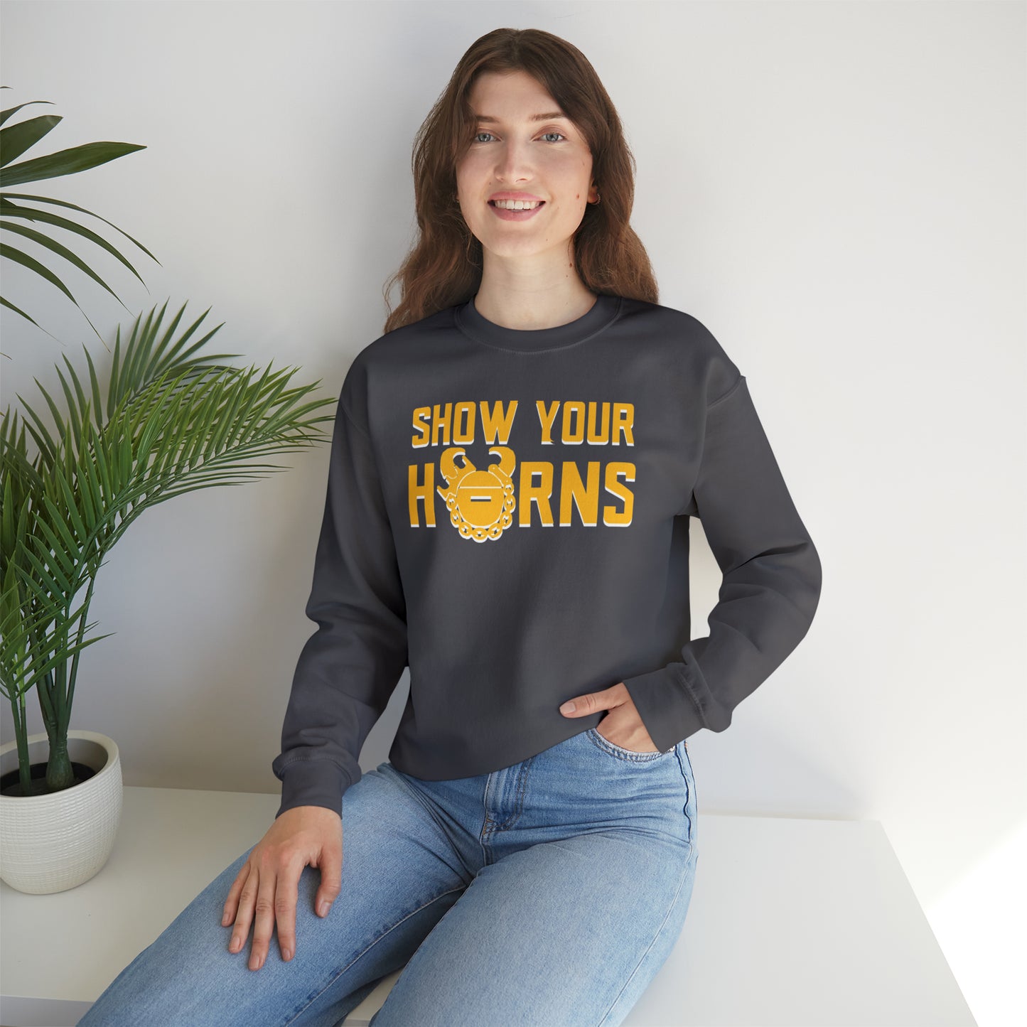 Unisex Heavy Blend™ Crewneck - Show Your Horns