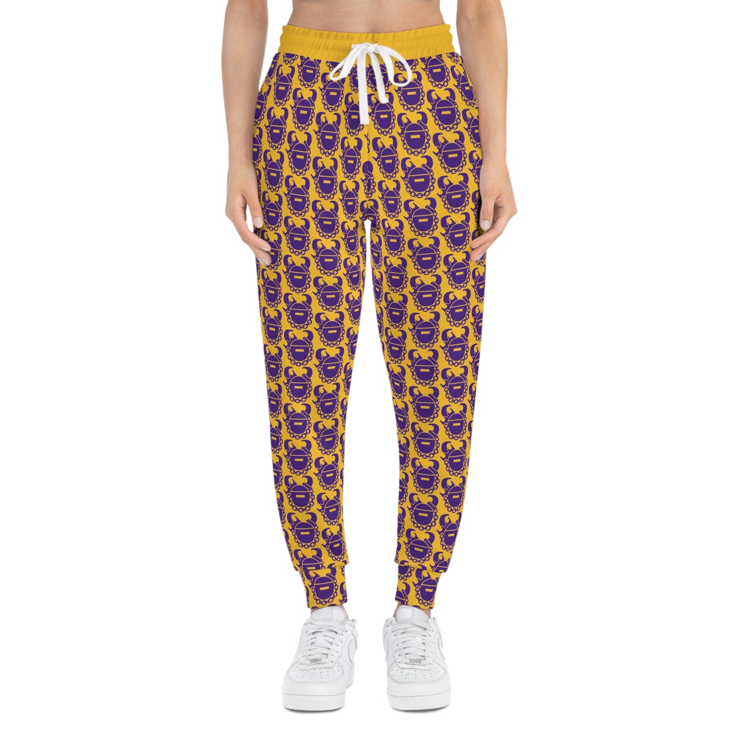 Unisex Athletic Joggers - Gold/Purple Helmets