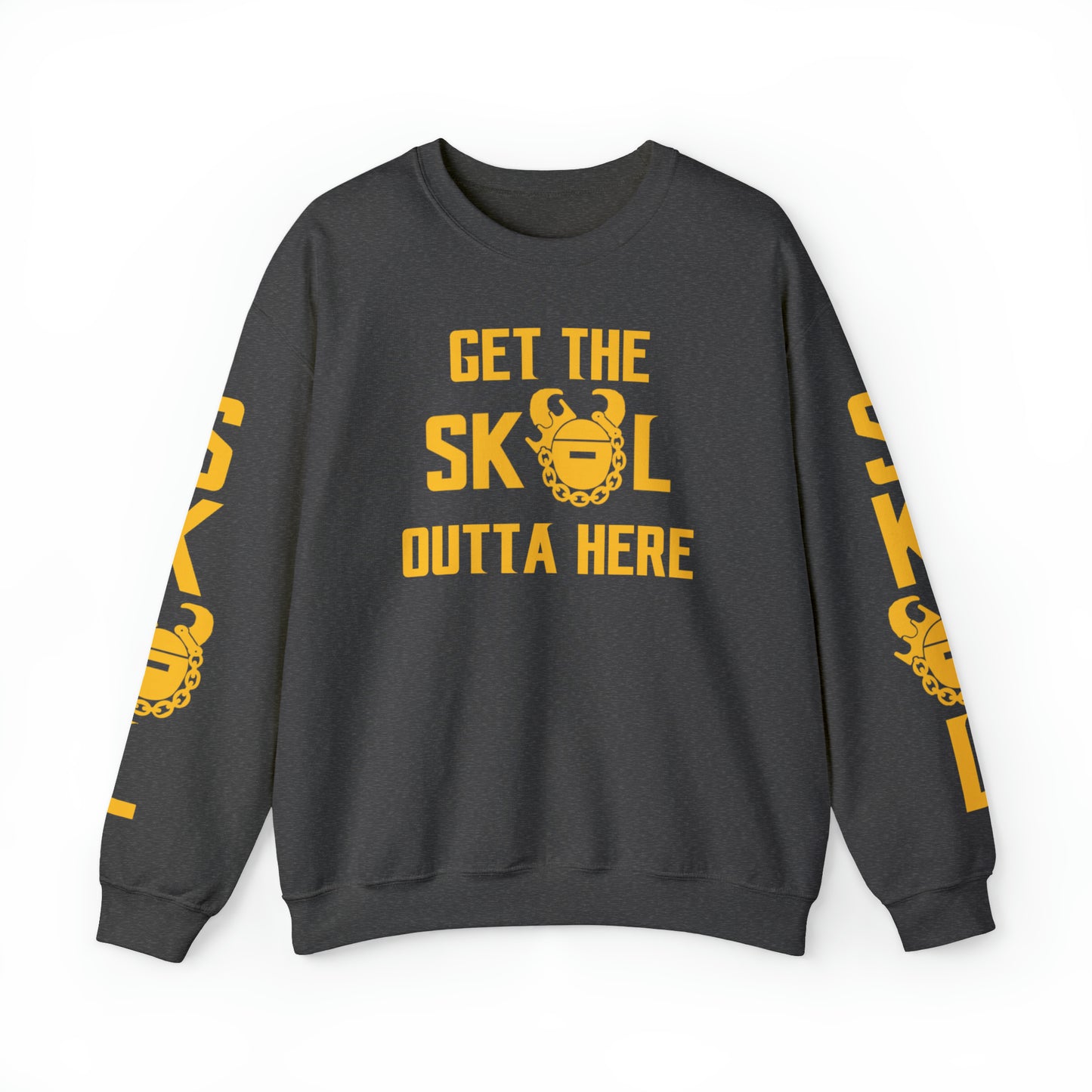 Unisex Heavy Blend™ Crewneck - Get OUTTA Here + The Original (Sleeves)