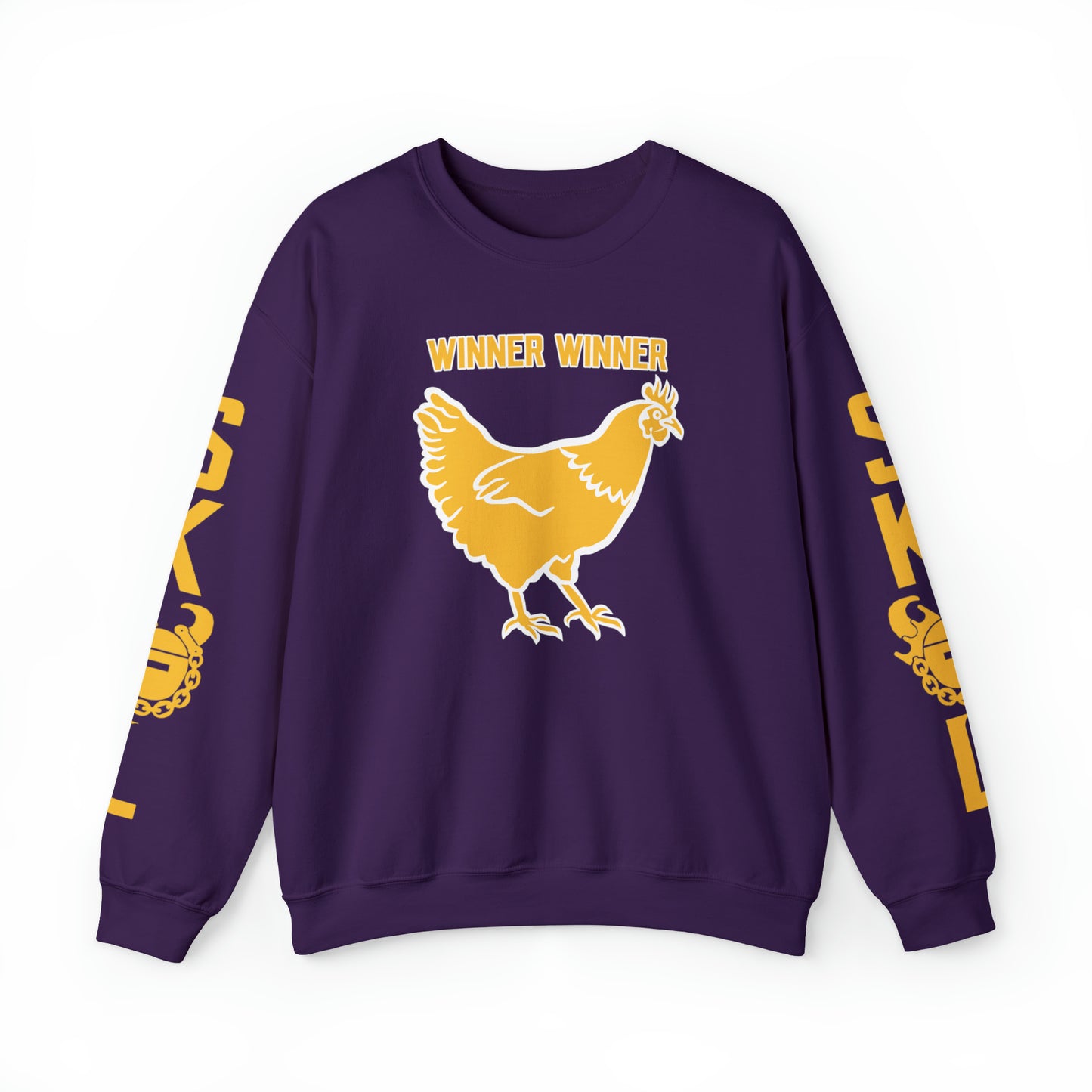 Unisex Heavy Blend™ Crewneck - Winner Winner Chicken Dinner + The Original (Sleeves)