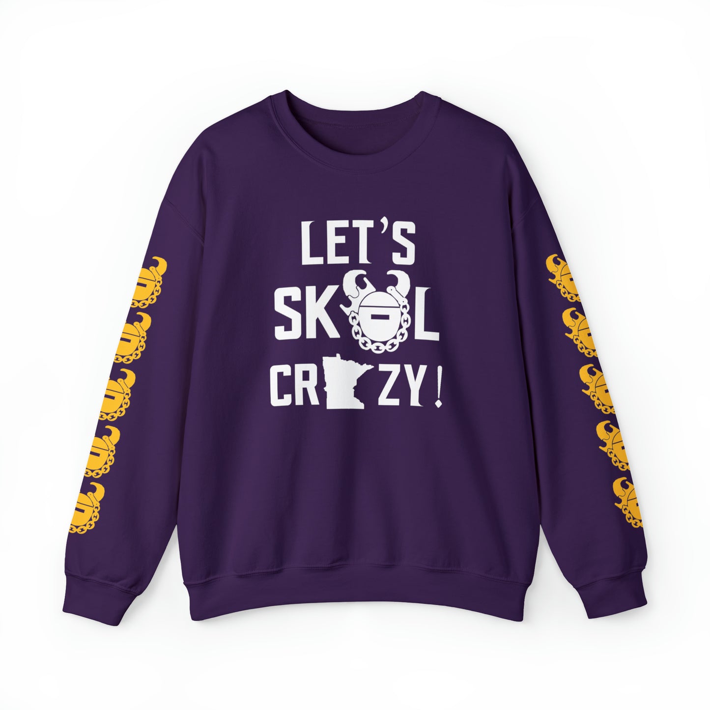 Unisex Heavy Blend™ Crewneck - Let's go Crazy! + Game Day Helmet (Sleeves)