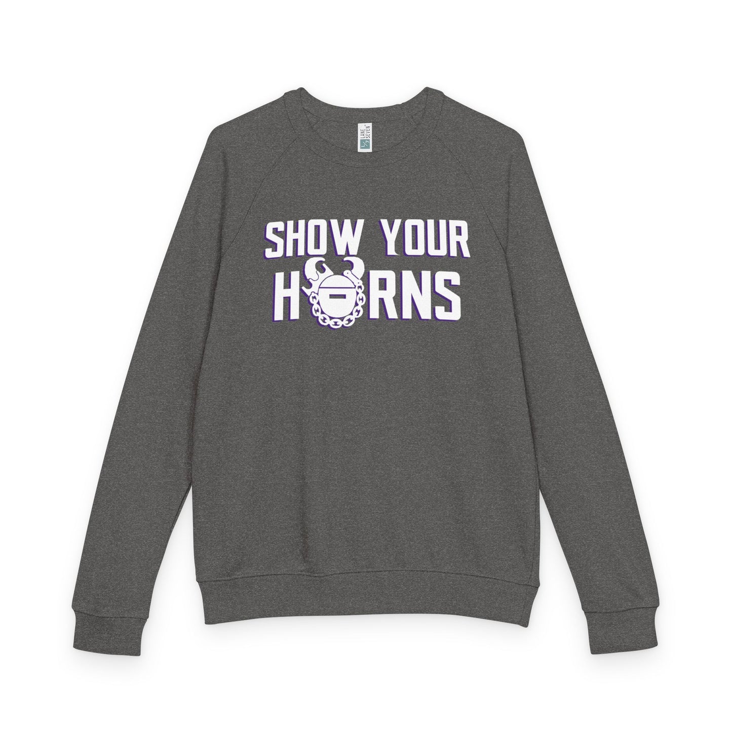 Unisex French Terry Raglan Crewneck - Show Your Horns