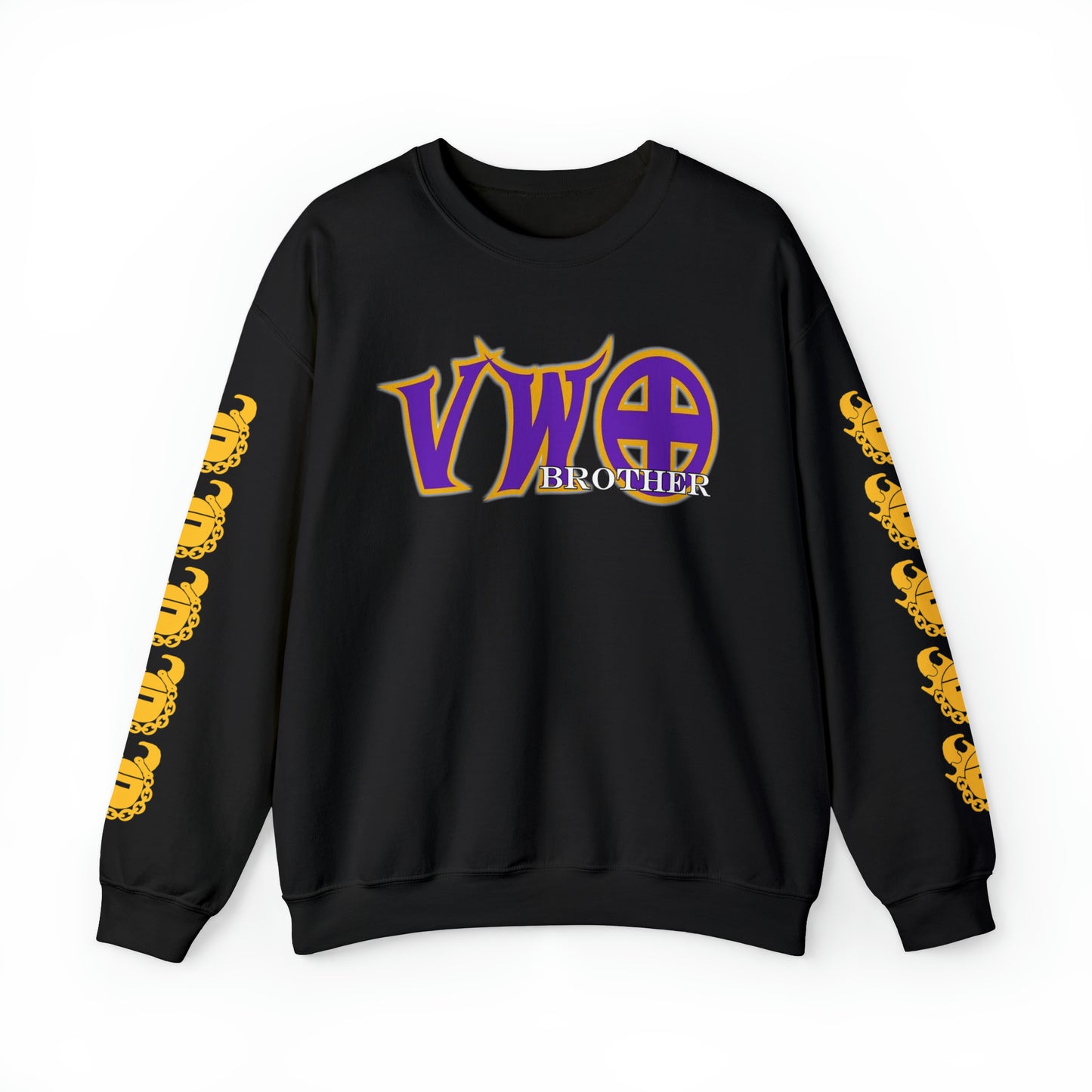Unisex Heavy Blend™ Crewneck - VWO Brother + Game Day Helmet (Sleeves)