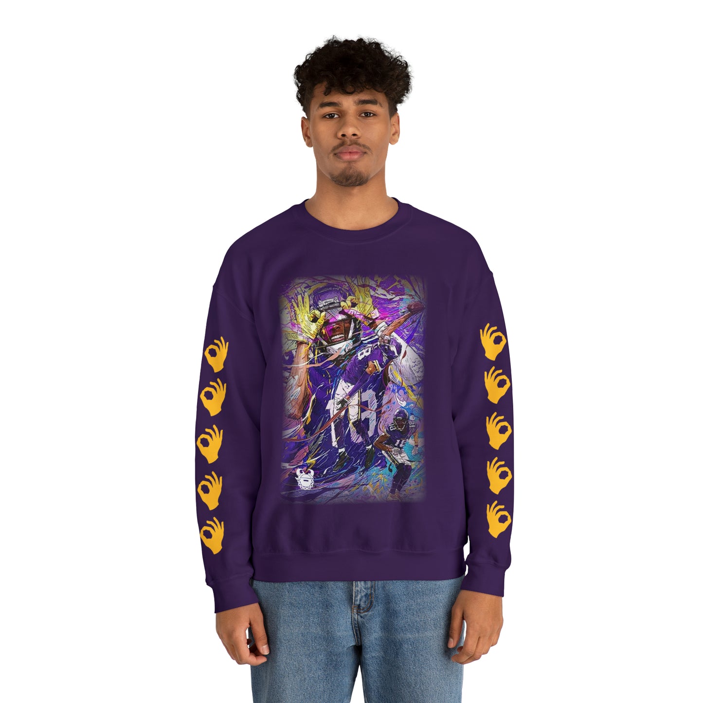 Unisex Heavy Blend™ Crewneck - Griddy Dance + Hands (Sleeves)