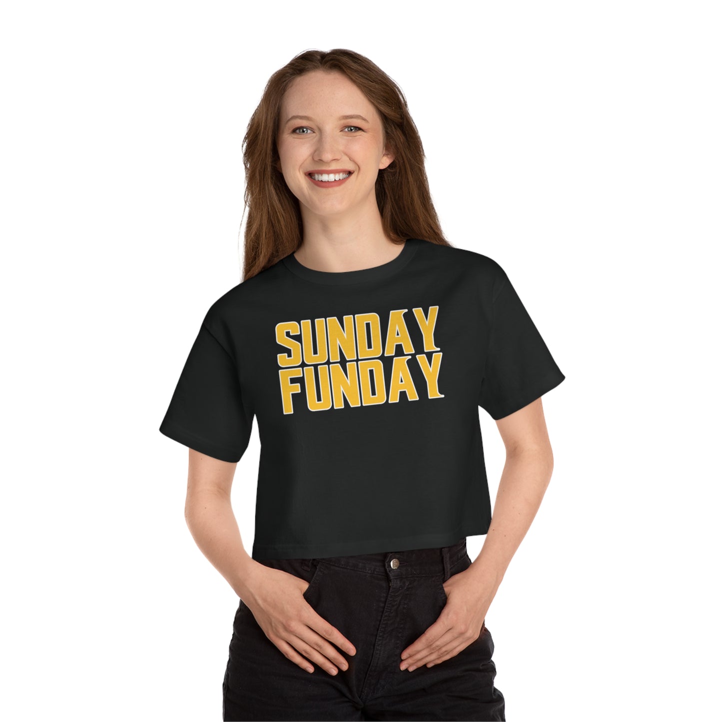 Women's Champion Heritage Cropped Top - SUNDAY FUNDAY