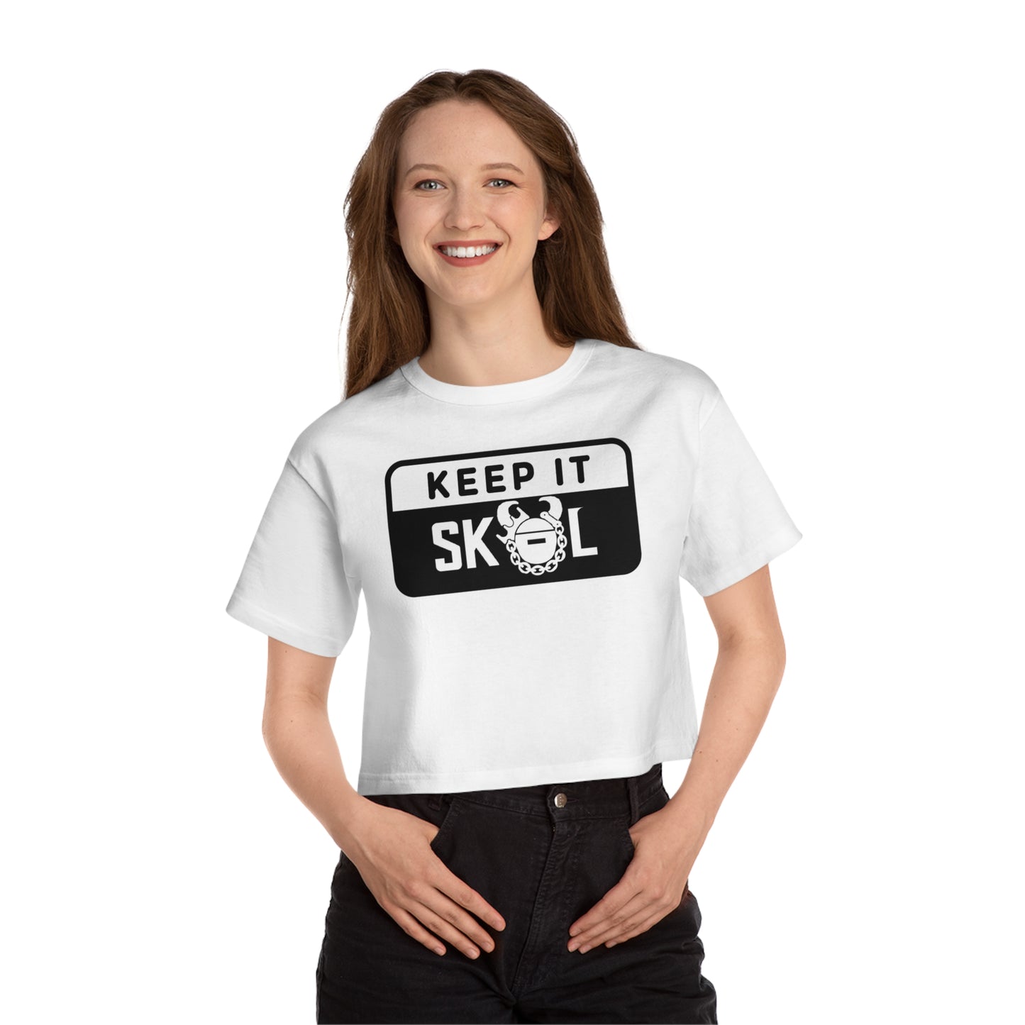 Women's Champion Heritage Cropped Top - Keep it Simple (Framed)