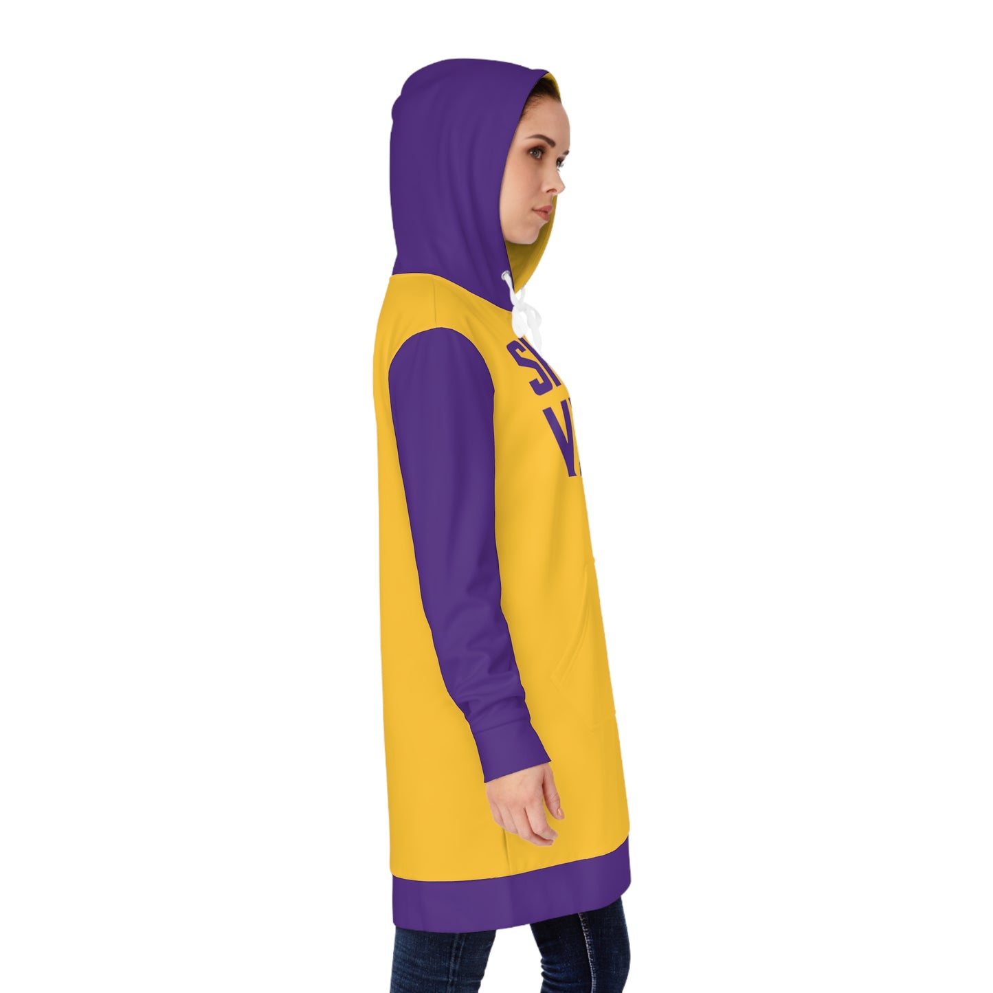 Hoodie Dress - Gold/Purple - Vikes
