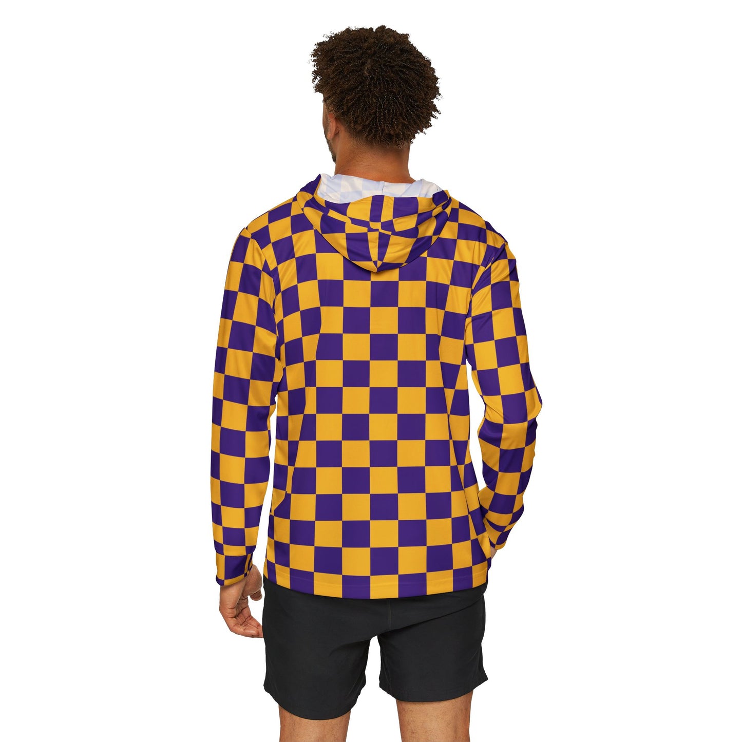 Men's Sports Warmup Hoodie - Checkerboard