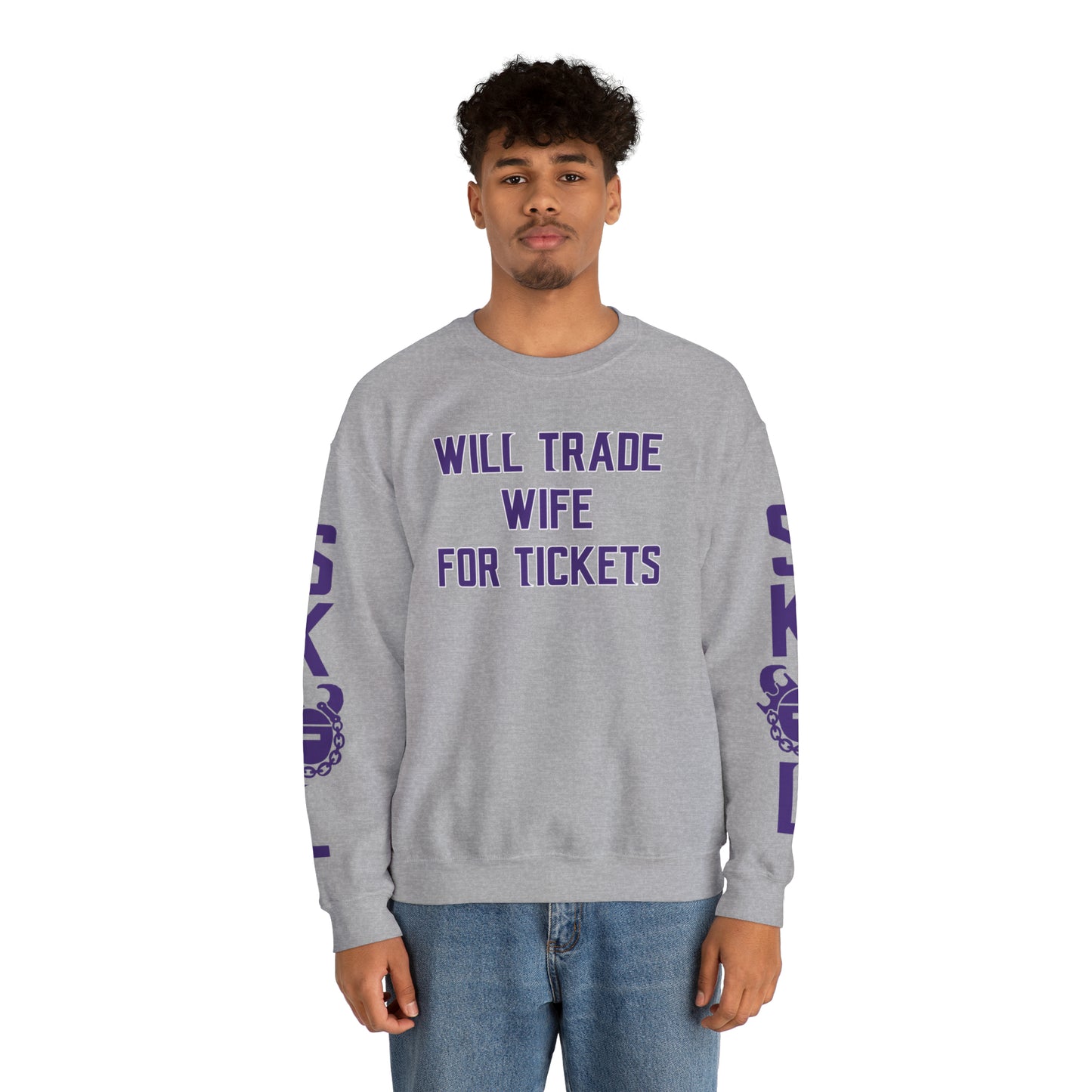 Unisex Heavy Blend™ Crewneck - Wife for Tickets + The Original (Sleeves)