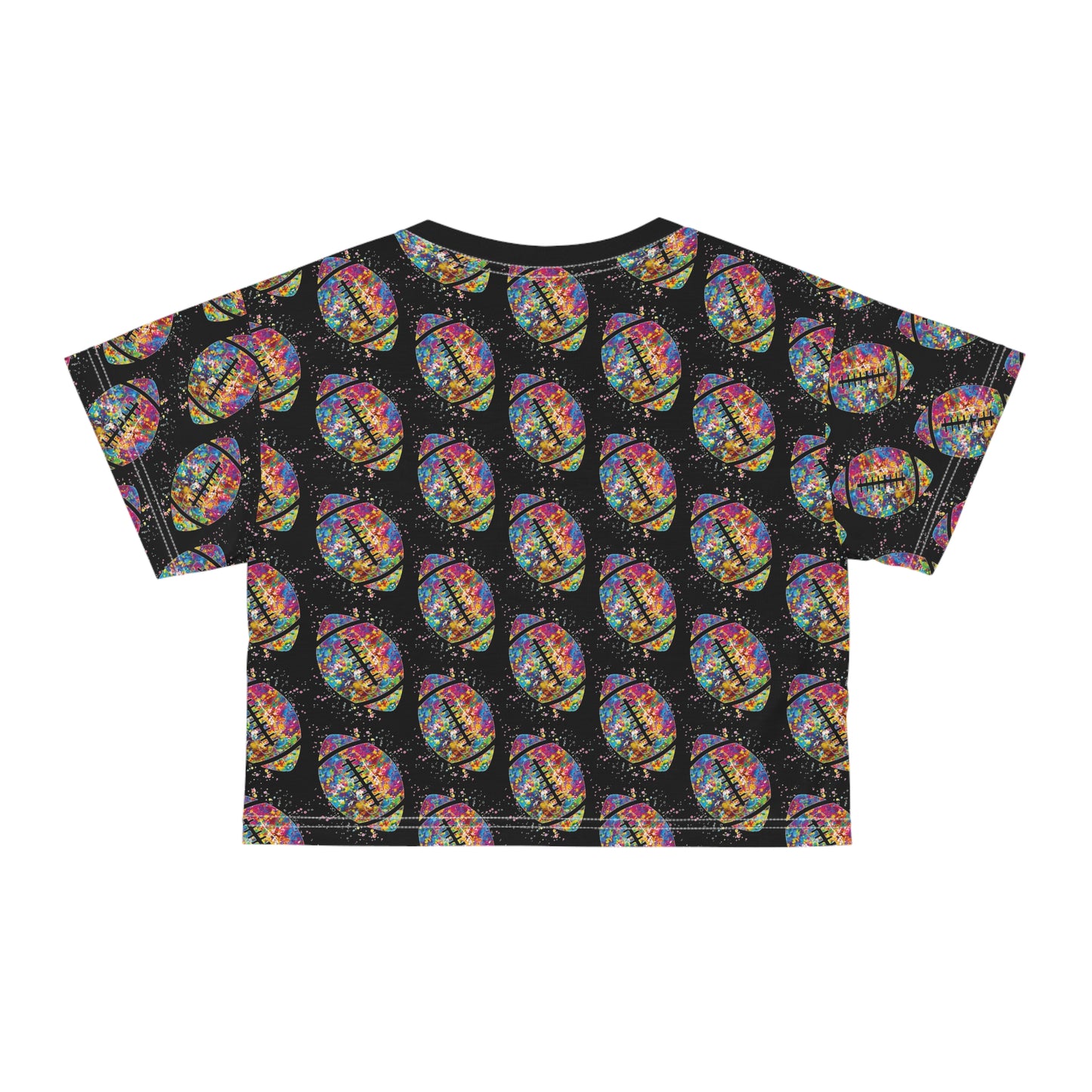 Crop Tee - Color Blast Football - Vikes