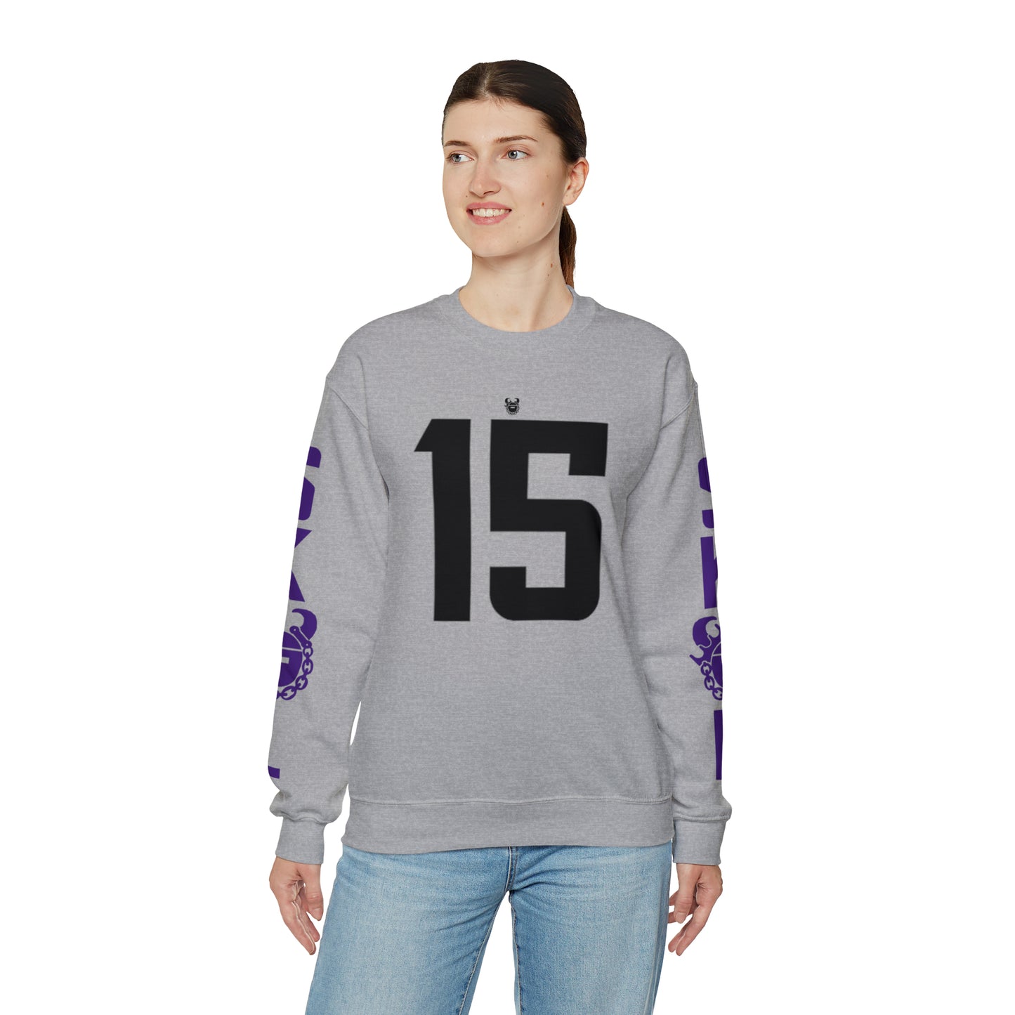 Unisex Heavy Blend™ Crewneck - Jersey #15 + The Original (Sleeves)
